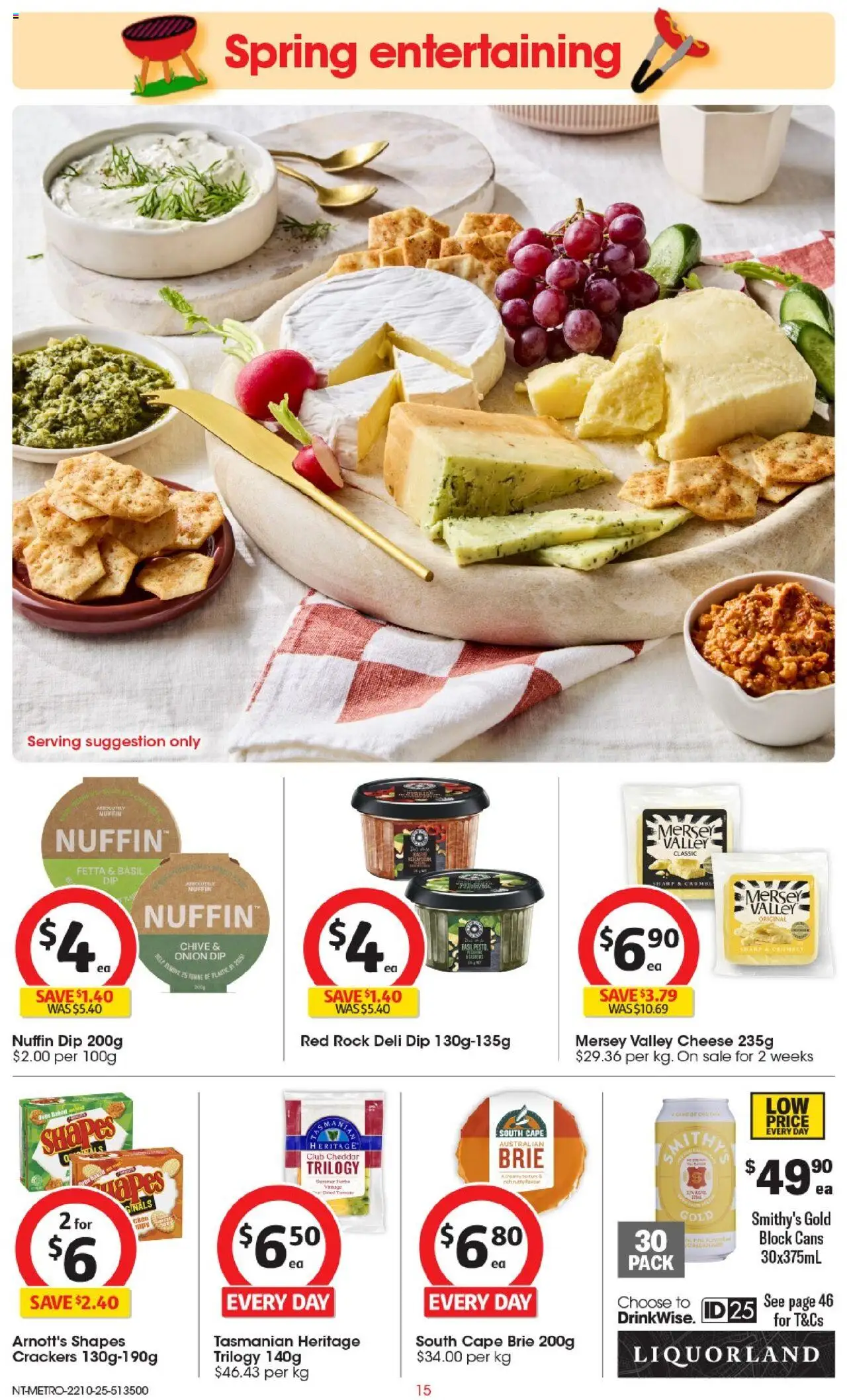 Coles catalogue - valid from 22.10.2025 | Page: 16 | Products: Crackers, Cheese Coles catalogue - valid from 22.10.2025 | Page: 16 | Products: Crackers, Cheese