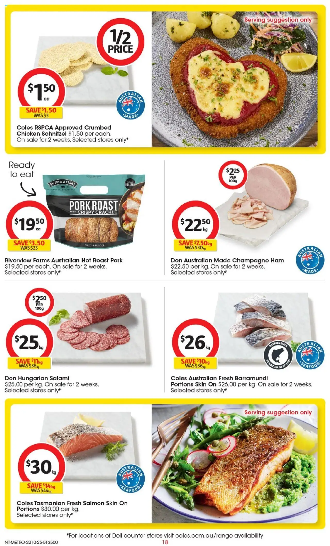 Coles catalogue - valid from 22.10.2025 | Page: 19 | Products: Ham, Pork, Salmon, Seafood Coles catalogue - valid from 22.10.2025 | Page: 19 | Products: Ham, Pork, Salmon, Seafood