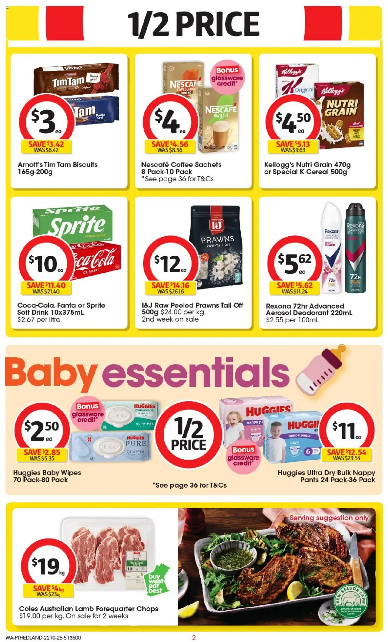 Coles catalogue - valid from 22.10.2025 | Page: 3 | Products: Deodorant, Cereal, Prawns, Nescafe Coles catalogue - valid from 22.10.2025 | Page: 3 | Products: Deodorant, Cereal, Prawns, Nescafe