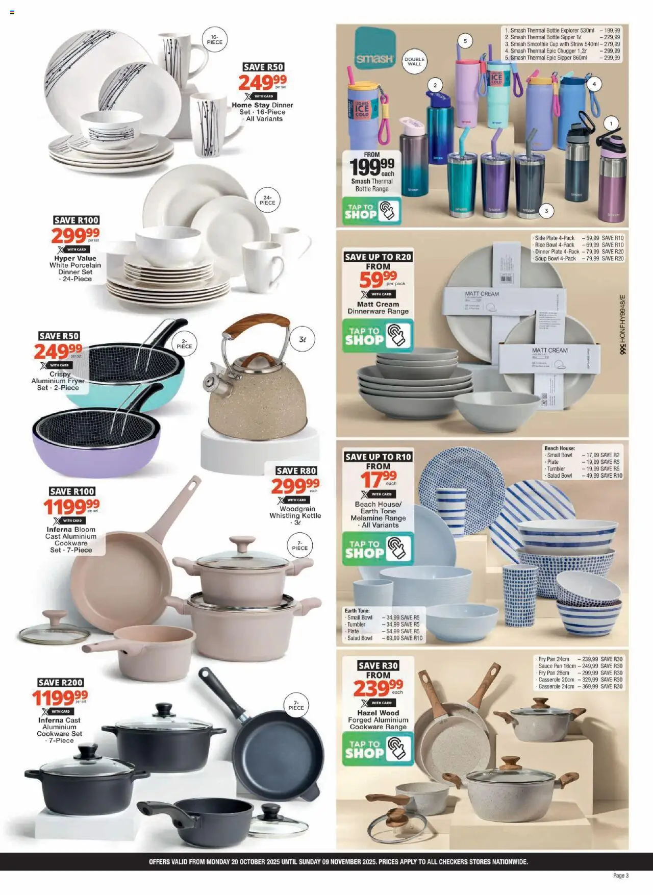 New Checkers catalogue – valid from 20.10.2025 | Page: 3 | Products: Fryer, Rice, Cream, Sauce