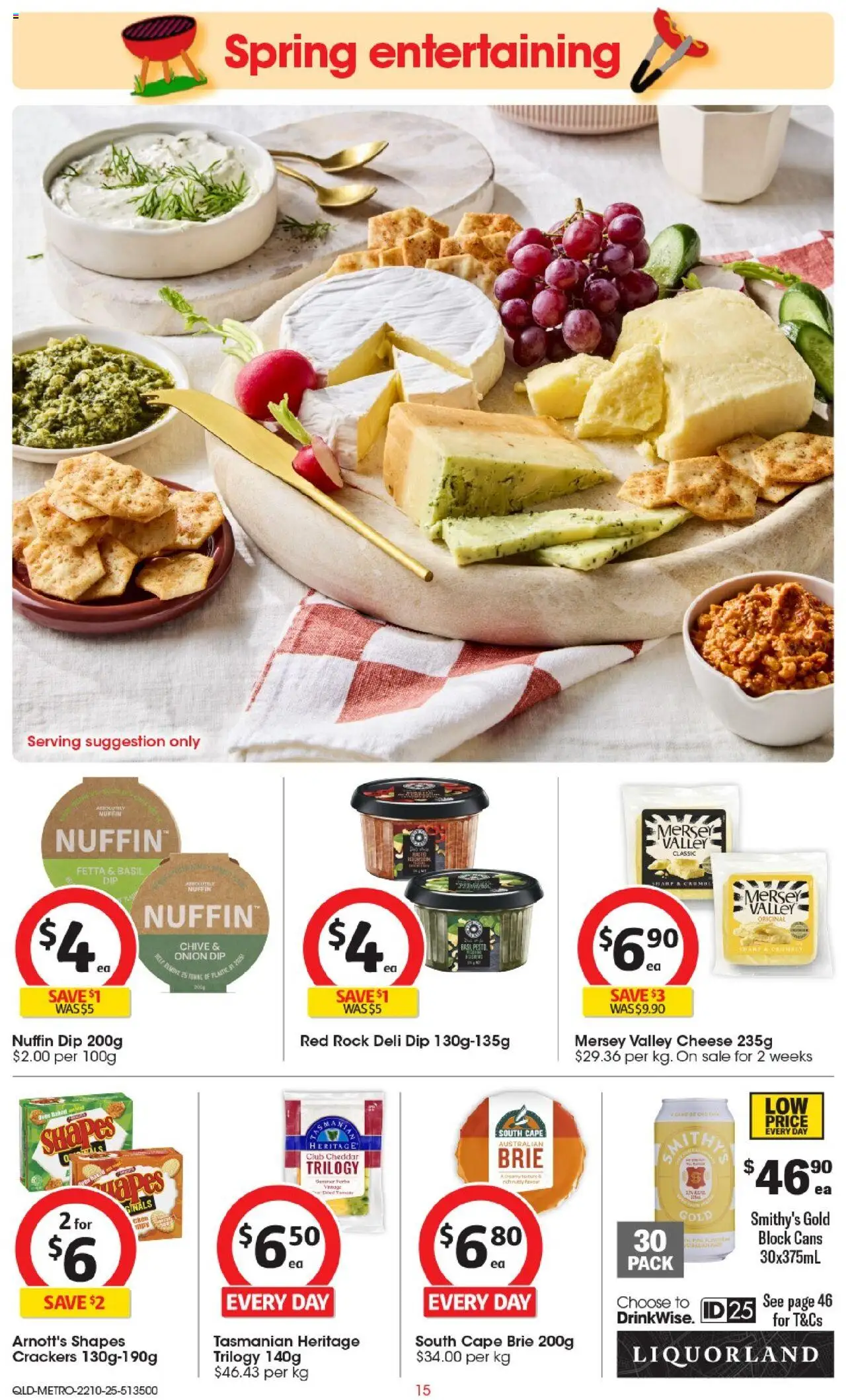 Coles catalogue - valid from 22.10.2025 | Page: 16 | Products: Crackers, Cheese Coles catalogue - valid from 22.10.2025 | Page: 16 | Products: Crackers, Cheese