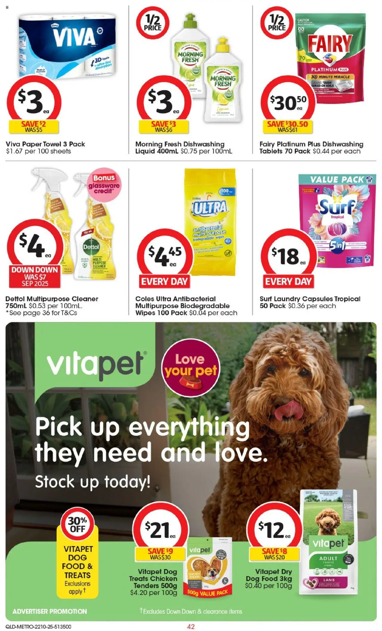 Coles catalogue - valid from 22.10.2025 | Page: 43 | Products: Chicken, Dog food, Laundry, Tablets Coles catalogue - valid from 22.10.2025 | Page: 43 | Products: Chicken, Dog food, Laundry, Tablets