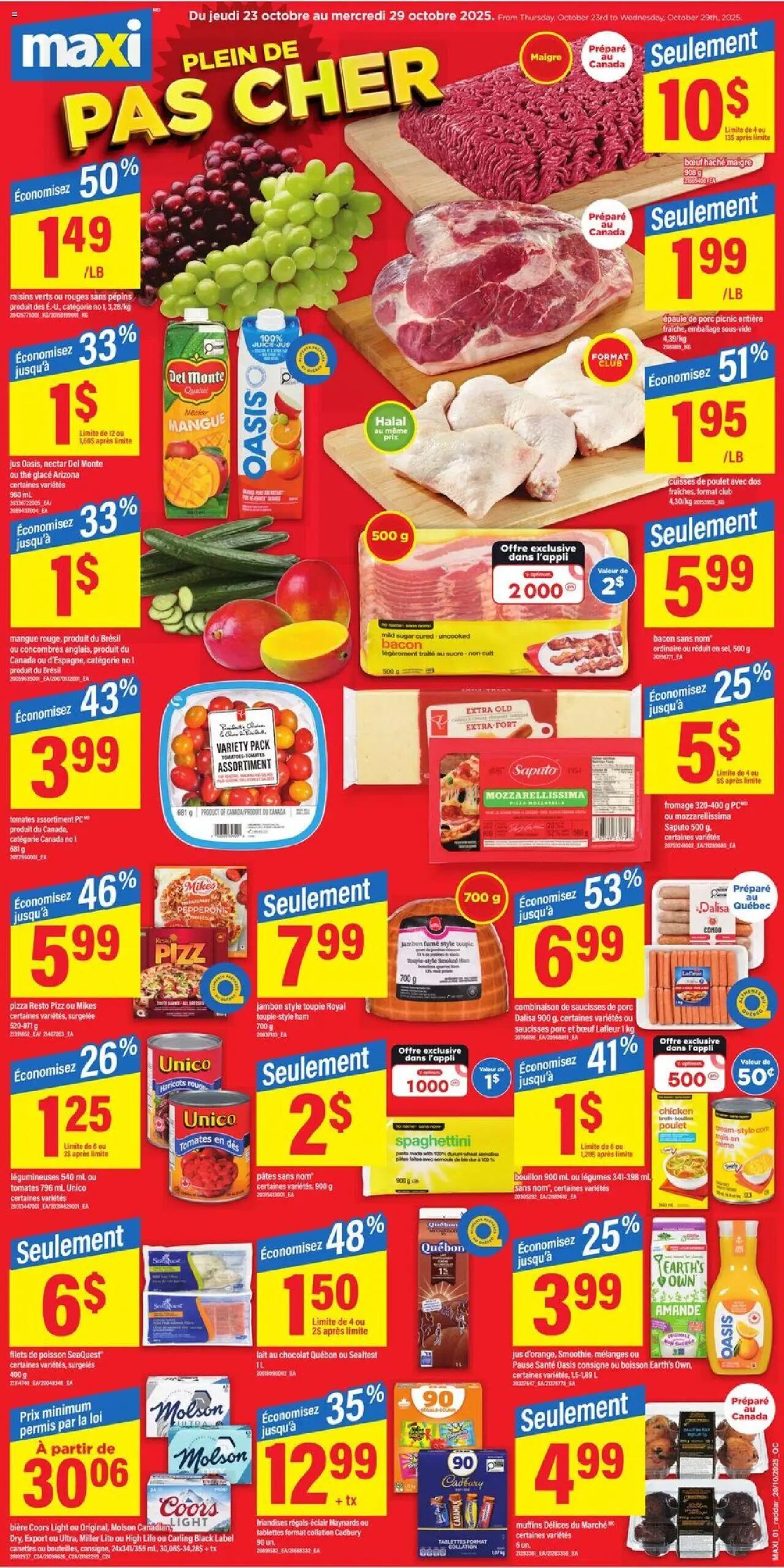Maxi flyer valid from 23.10.2025 | Page: 1 | Products: PC, Ham, Pizza, Juice Maxi flyer valid from 23.10.2025 | Page: 1 | Products: PC, Ham, Pizza, Juice