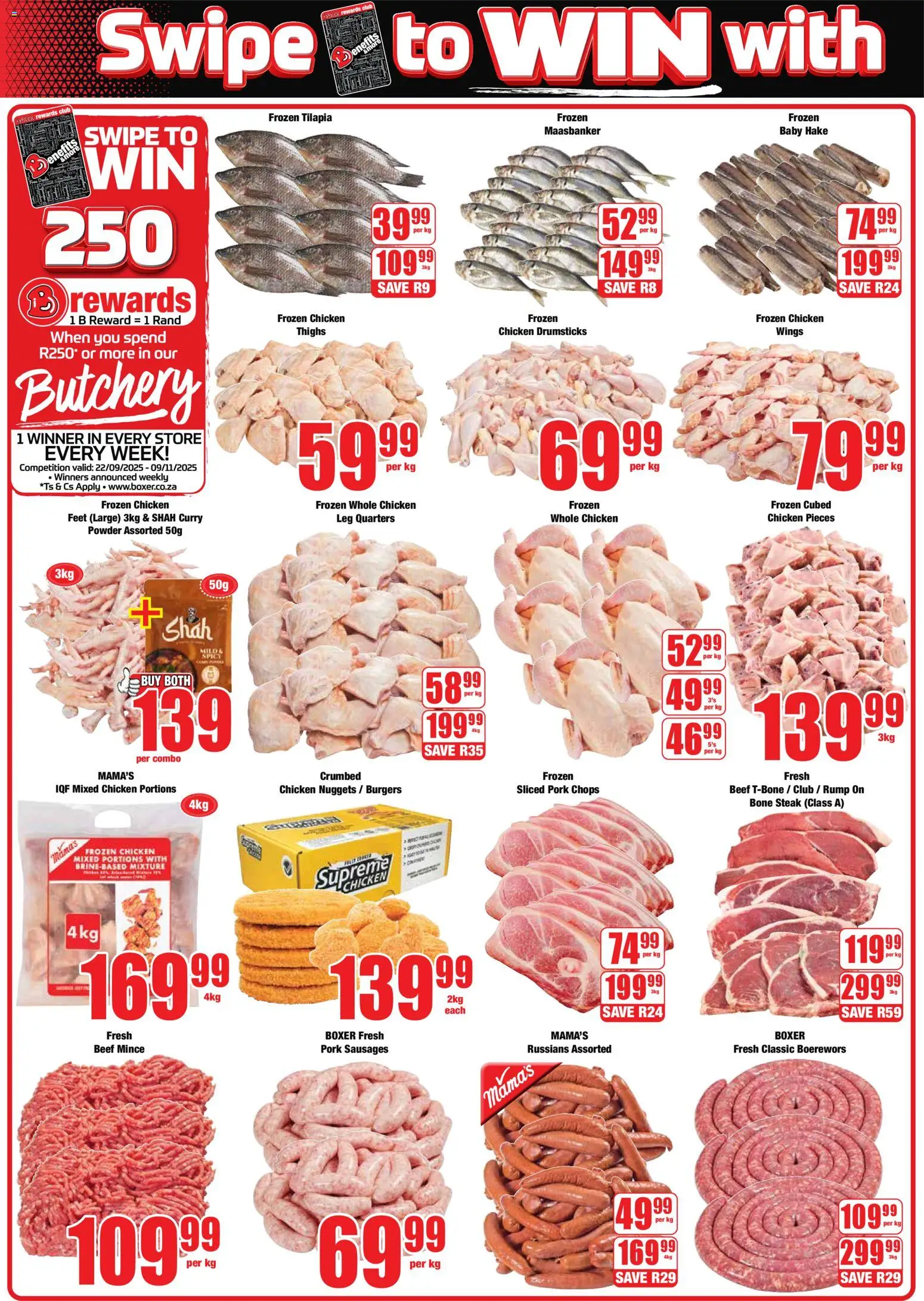 New Boxer catalogue – valid from 23.10.2025 | Page: 2 | Products: Steak, Boerewors, Magdalenas, Powder New Boxer catalogue – valid from 23.10.2025 | Page: 2 | Products: Steak, Boerewors, Magdalenas, Powder