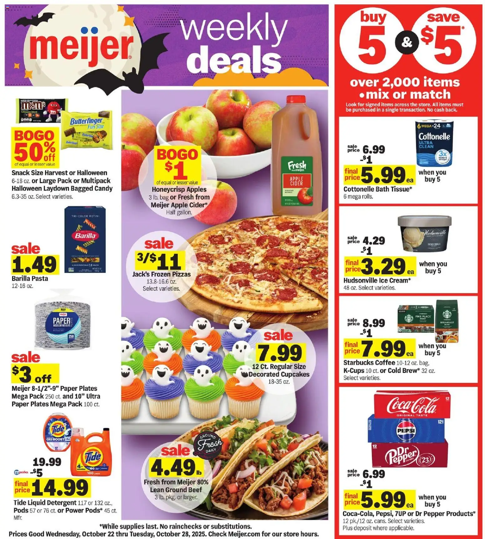 Meijer Weekly Ad - MI - valid from 22.10.2025 | Page: 1 | Products: Cider, Pasta, Pepper, Weight Meijer Weekly Ad - MI - valid from 22.10.2025 | Page: 1 | Products: Cider, Pasta, Pepper, Weight