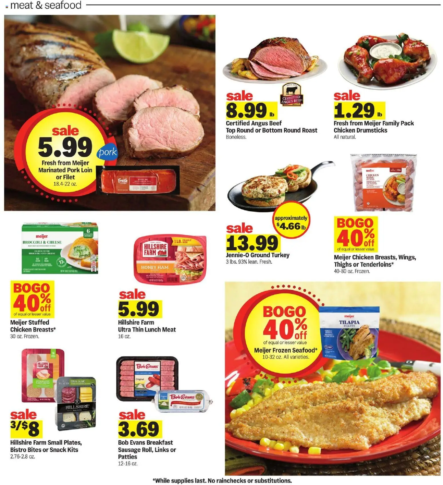 Meijer Weekly Ad - MI - valid from 22.10.2025 | Page: 5 | Products: Broccoli, Pork, Beef, Sausage Meijer Weekly Ad - MI - valid from 22.10.2025 | Page: 5 | Products: Broccoli, Pork, Beef, Sausage