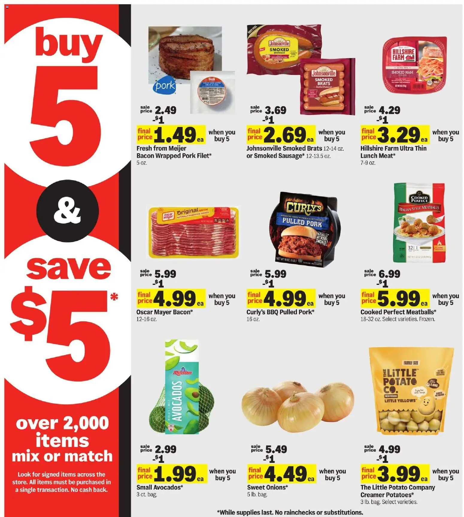 Meijer Weekly Ad - MI - valid from 22.10.2025 | Page: 7 | Products: Ham, Pork, Sausage, Bag Meijer Weekly Ad - MI - valid from 22.10.2025 | Page: 7 | Products: Ham, Pork, Sausage, Bag