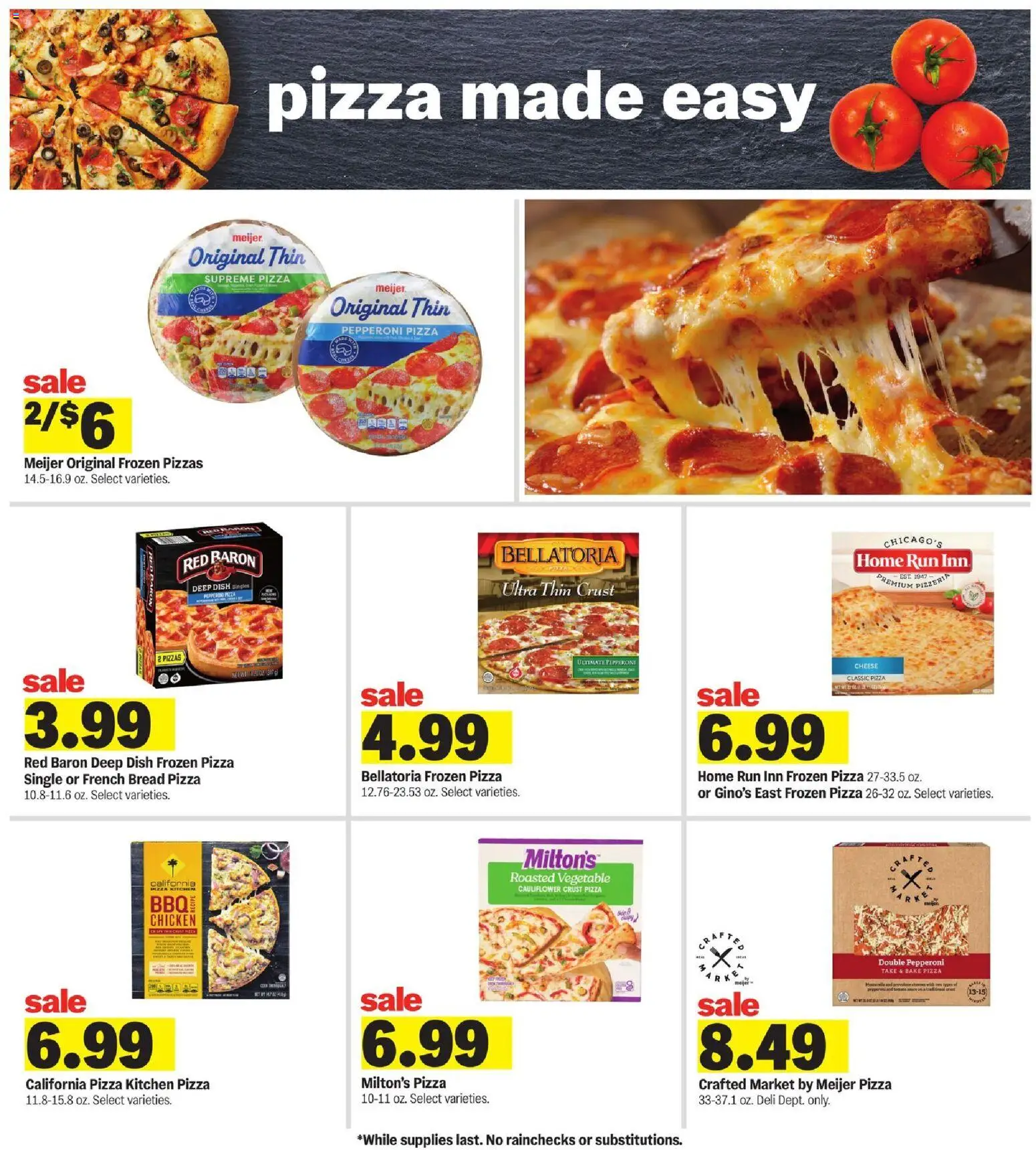 Meijer Weekly Ad - MI - valid from 22.10.2025 | Page: 21 | Products: Cheese, Bread, Pizza, Cauliflower Meijer Weekly Ad - MI - valid from 22.10.2025 | Page: 21 | Products: Cheese, Bread, Pizza, Cauliflower