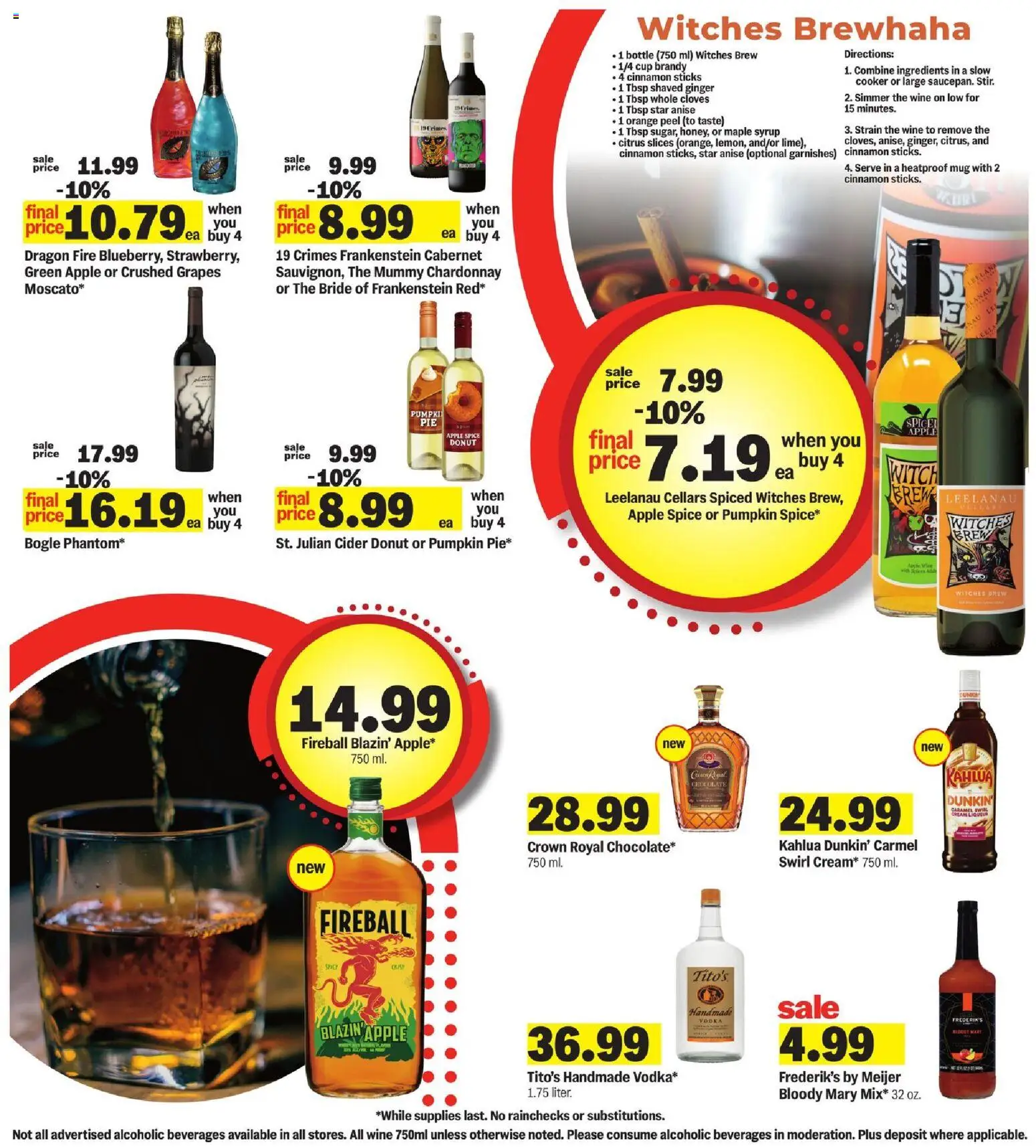 Meijer Weekly Ad - MI - valid from 22.10.2025 | Page: 32 | Products: Wine, Cream, Vodka, Pumpkin Meijer Weekly Ad - MI - valid from 22.10.2025 | Page: 32 | Products: Wine, Cream, Vodka, Pumpkin