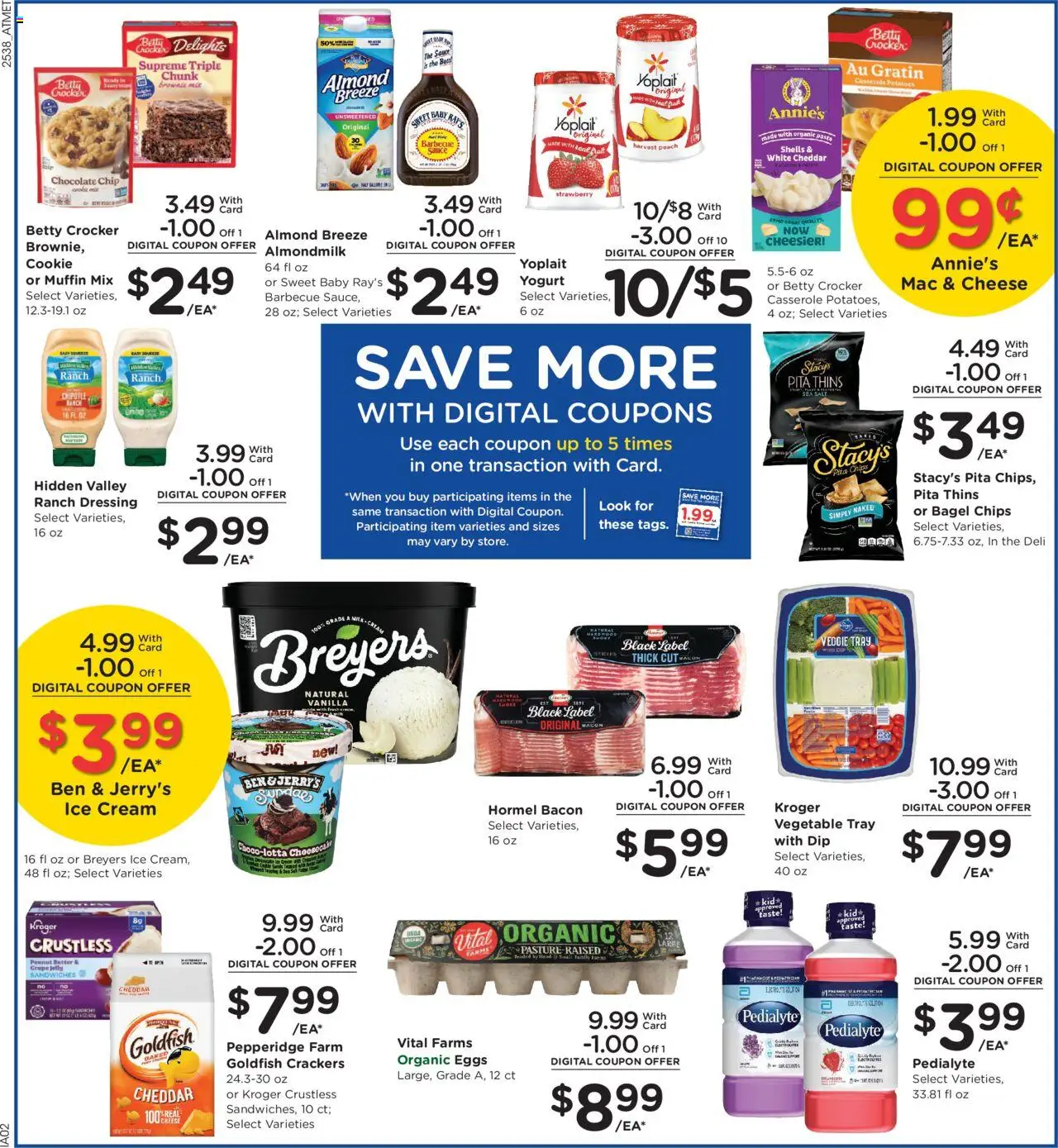 Kroger Weekly Ad - valid from 22.10.2025 | Page: 5 | Products: Cheese, Pasta, Potatoes, Muffin Kroger Weekly Ad - valid from 22.10.2025 | Page: 5 | Products: Cheese, Pasta, Potatoes, Muffin