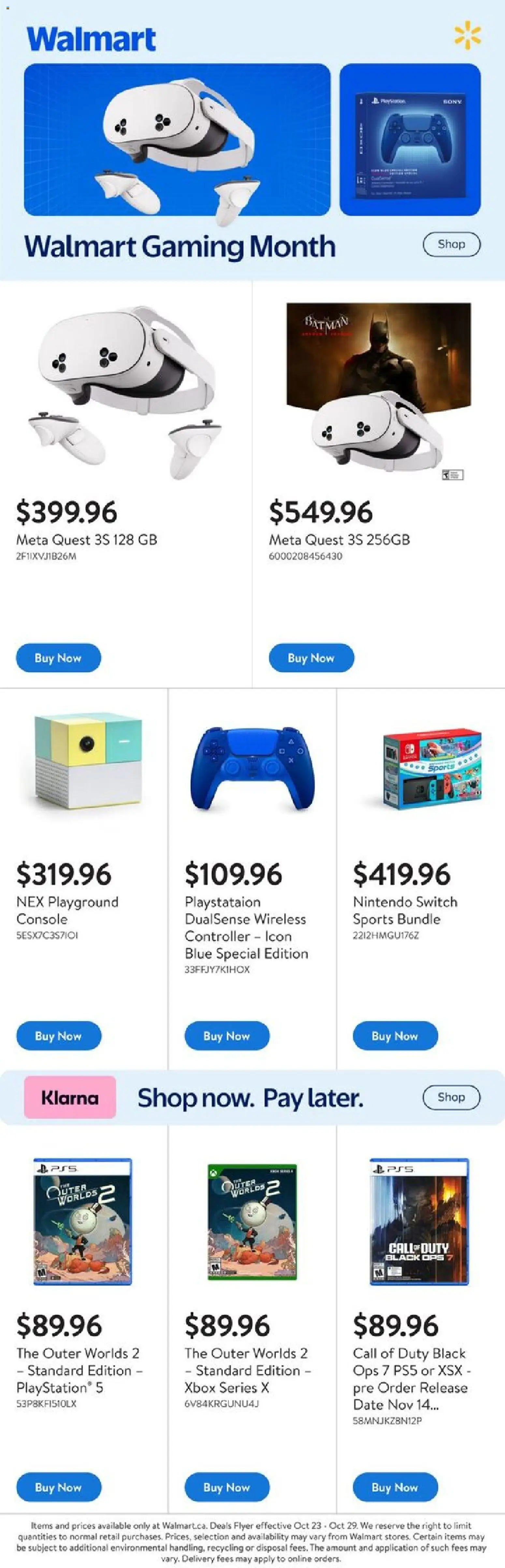 Walmart flyer valid from 23.10.2025 | Page: 1 | Products: Xbox Walmart flyer valid from 23.10.2025 | Page: 1 | Products: Xbox