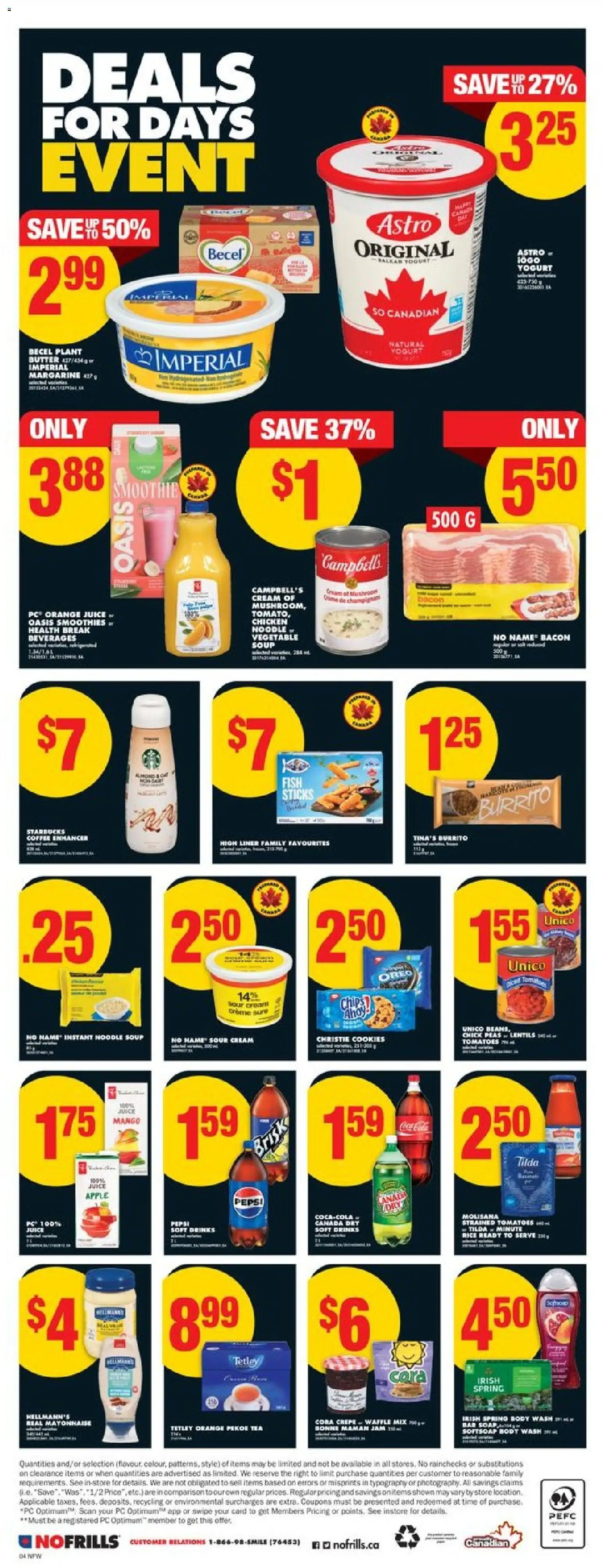 No Frills flyer valid from 23.10.2025 | Page: 5 | Products: Cream, PC, Butter, Tomatoes No Frills flyer valid from 23.10.2025 | Page: 5 | Products: Cream, PC, Butter, Tomatoes