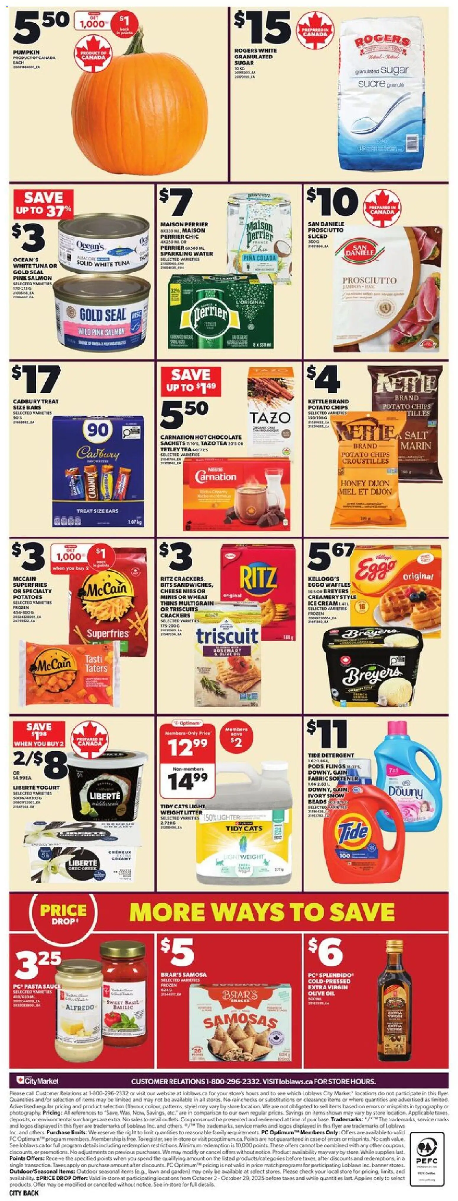 Loblaws flyer valid from 23.10.2025 | Page: 4 | Products: Tea, Case, Detergent, Chocolate Loblaws flyer valid from 23.10.2025 | Page: 4 | Products: Tea, Case, Detergent, Chocolate
