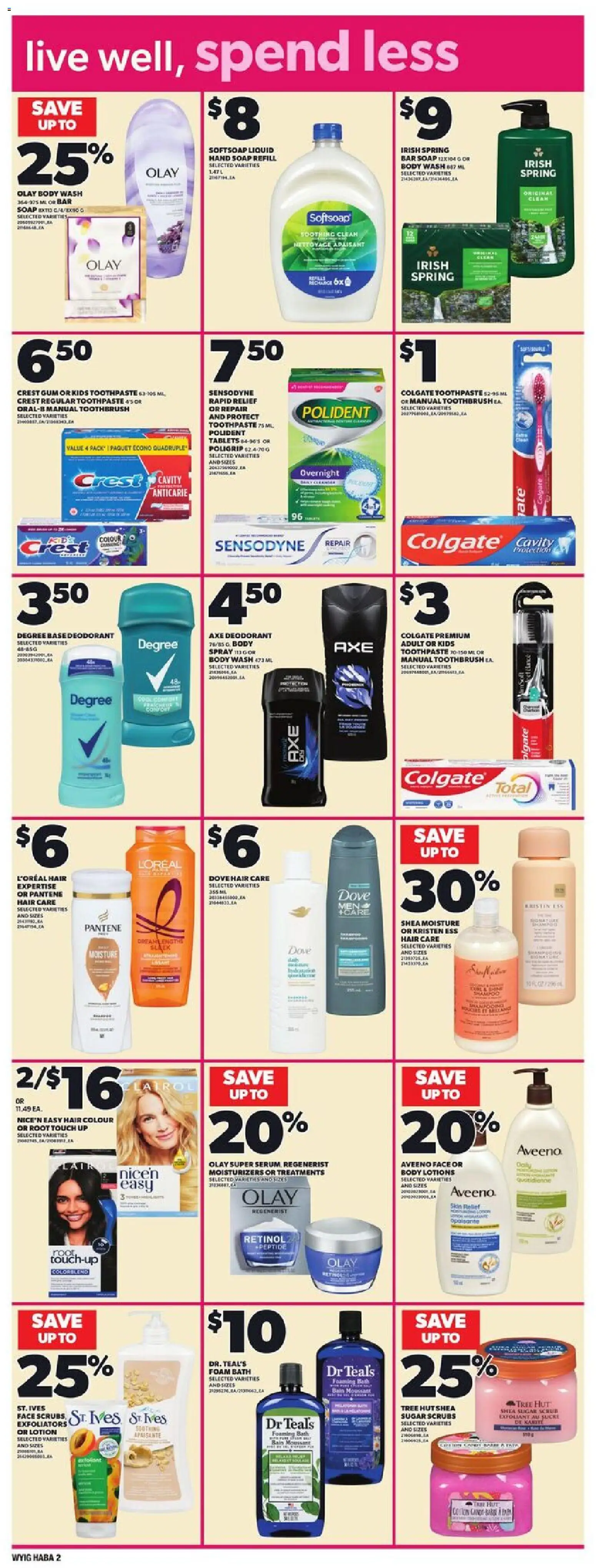 Loblaws flyer valid from 23.10.2025 | Page: 14 | Products: Body wash, Deodorant, Toothpaste, Bath Loblaws flyer valid from 23.10.2025 | Page: 14 | Products: Body wash, Deodorant, Toothpaste, Bath
