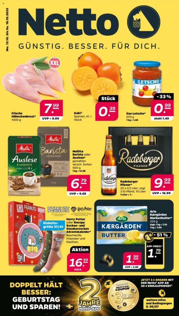 Netto Prospekt 	 ab 13.10.2025 → Angebote nächste Woche