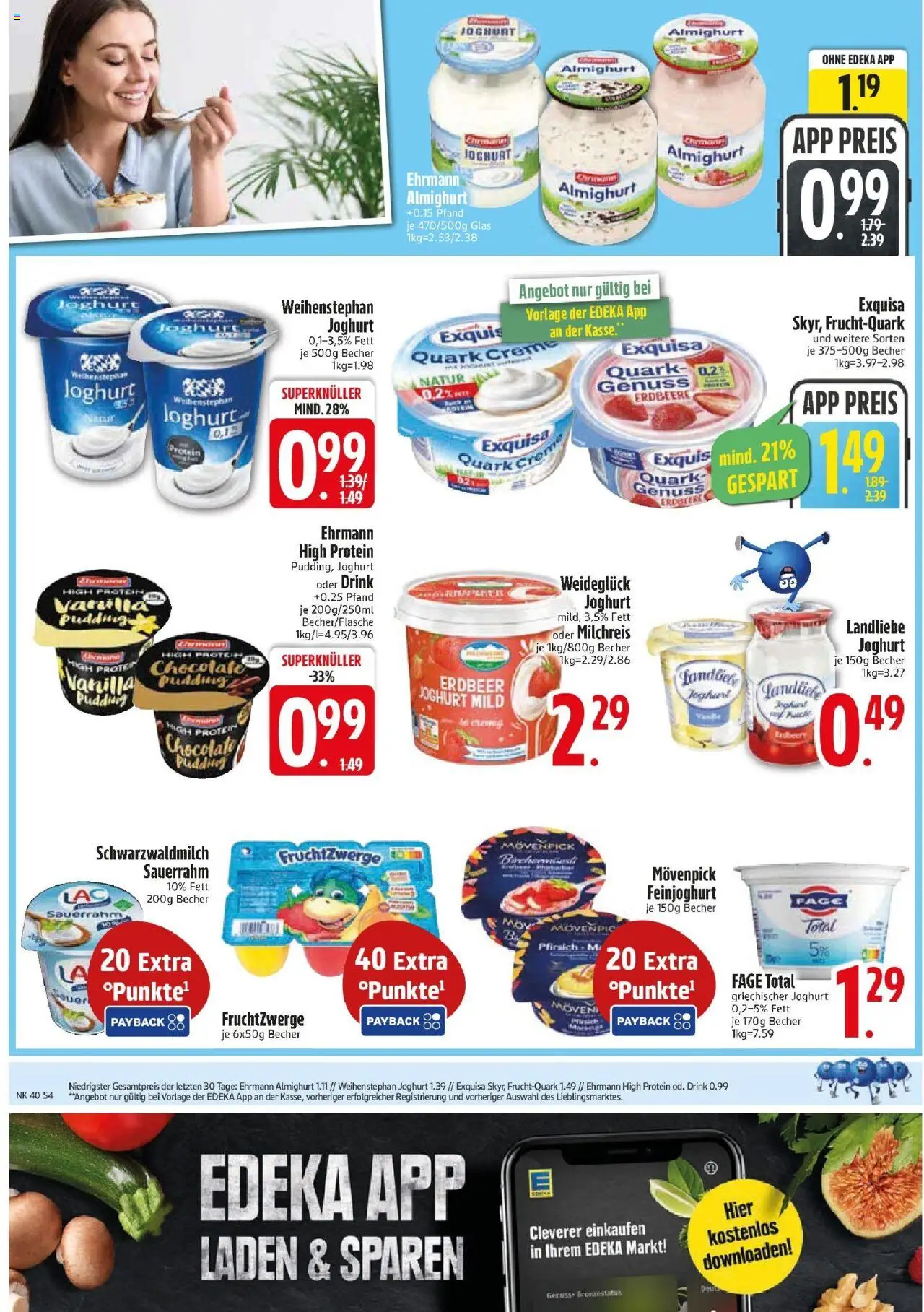 Edeka prospekt Haar – gültig ab 29.09.2025 | Seite: 4 | Produkte: Quark, Pudding, Creme, Landliebe joghurt Edeka prospekt Haar – gültig ab 29.09.2025 | Seite: 4 | Produkte: Quark, Pudding, Creme, Landliebe joghurt