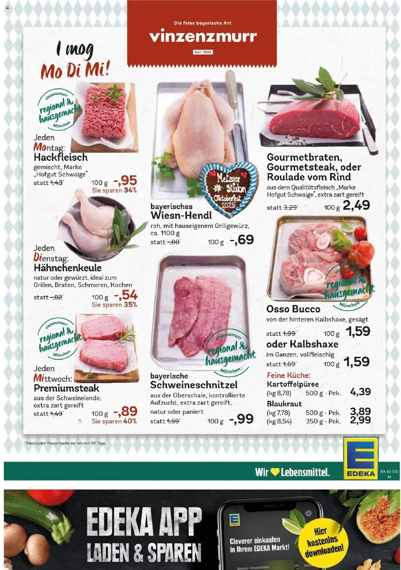 Edeka prospekt Haar – gültig ab 29.09.2025 | Seite: 15 | Produkte: Küche, Steak, Hackfleisch Edeka prospekt Haar – gültig ab 29.09.2025 | Seite: 15 | Produkte: Küche, Steak, Hackfleisch