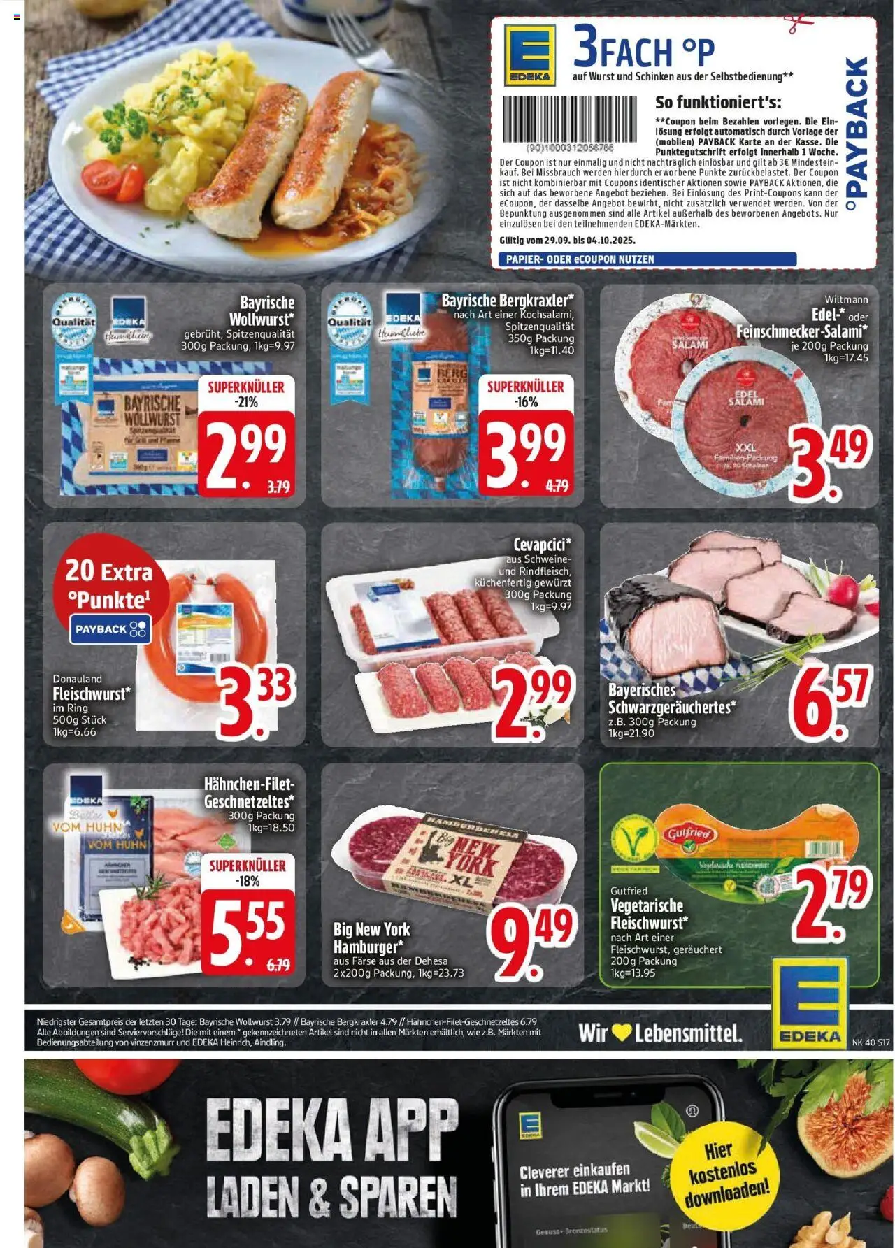 Edeka prospekt Haar – gültig ab 29.09.2025 | Seite: 17 | Produkte: Wurst, Salami, Schinken Edeka prospekt Haar – gültig ab 29.09.2025 | Seite: 17 | Produkte: Wurst, Salami, Schinken