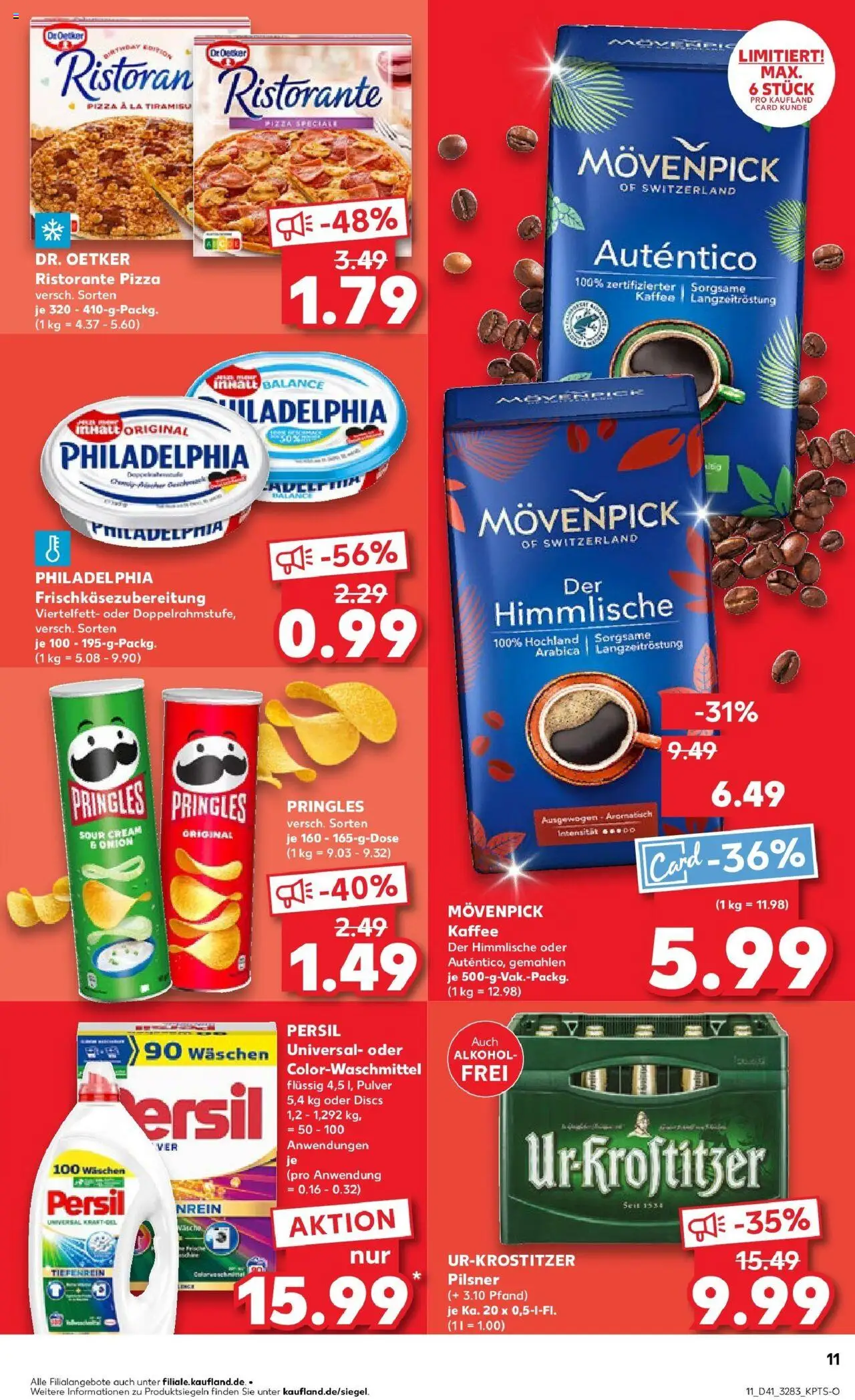 Kaufland prospekt Oranienburg	 – gültig ab 13.10.2025 | Seite: 11 | Produkte: Kaffee, Kraut, Pringles, Persil Kaufland prospekt Oranienburg	 – gültig ab 13.10.2025 | Seite: 11 | Produkte: Kaffee, Kraut, Pringles, Persil