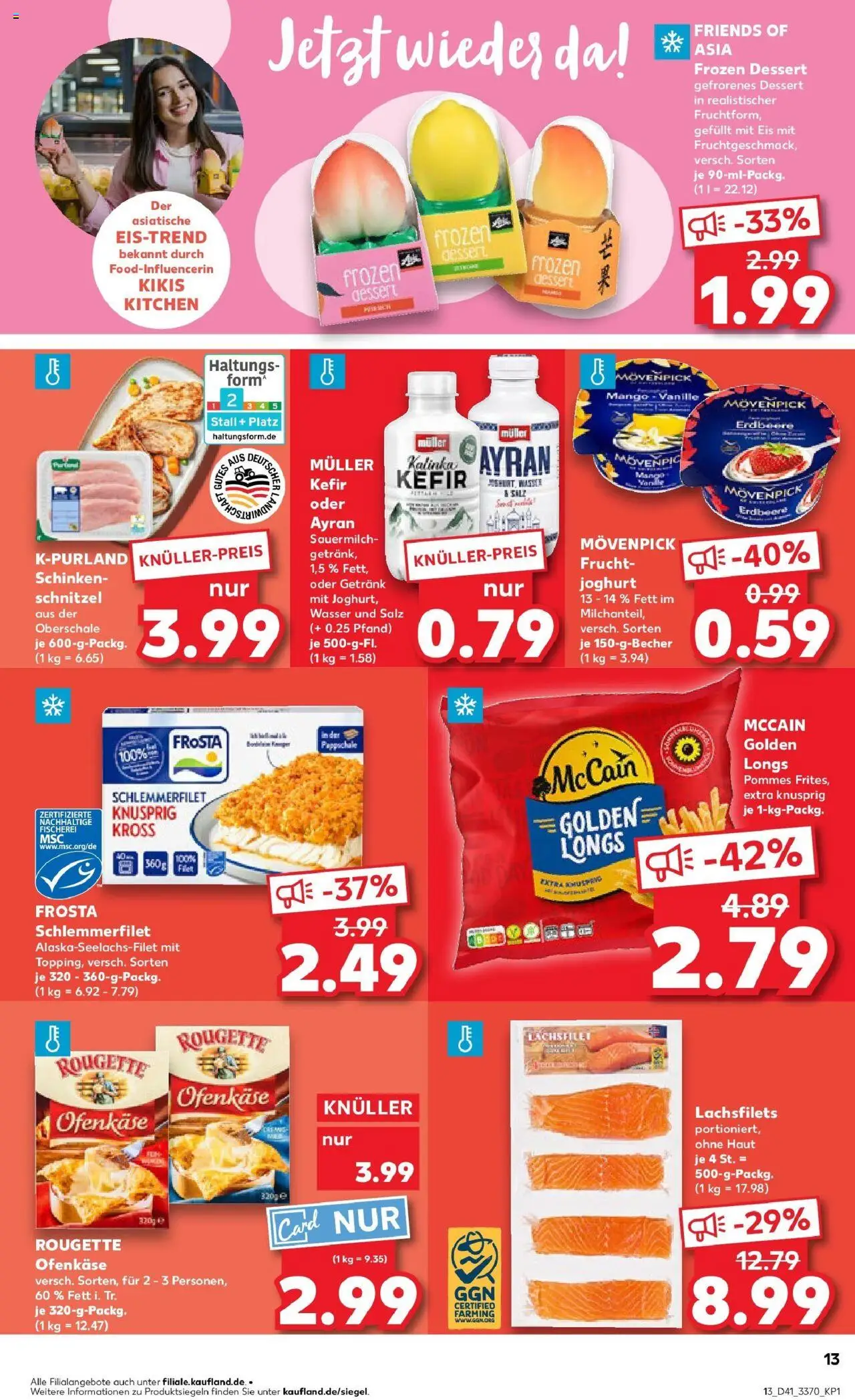 Kaufland prospekt Oranienburg	 – gültig ab 13.10.2025 | Seite: 13 | Produkte: Rougette ofenkase, McCain, Schnitzel, Wasser Kaufland prospekt Oranienburg	 – gültig ab 13.10.2025 | Seite: 13 | Produkte: Rougette ofenkase, McCain, Schnitzel, Wasser