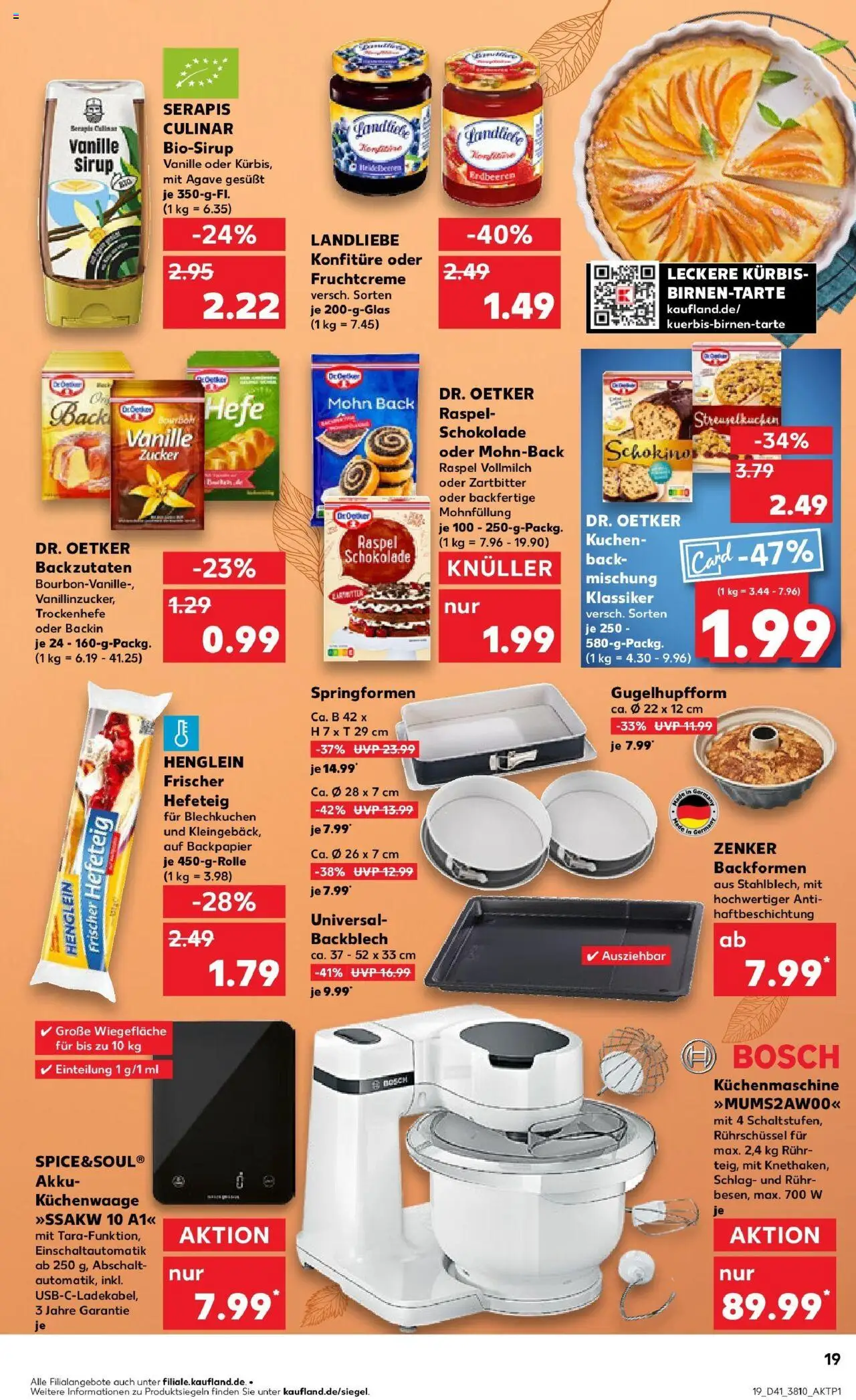 Kaufland prospekt Oranienburg	 – gültig ab 13.10.2025 | Seite: 19 | Produkte: Bosch, Schokolade, Zucker, Kuchen Kaufland prospekt Oranienburg	 – gültig ab 13.10.2025 | Seite: 19 | Produkte: Bosch, Schokolade, Zucker, Kuchen