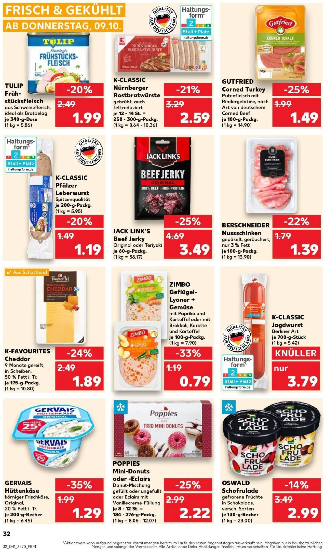 Kaufland prospekt Oranienburg	 – gültig ab 13.10.2025 | Seite: 32 | Produkte: Donuts, Gemüse, Fleisch, Hüttenkäse Kaufland prospekt Oranienburg	 – gültig ab 13.10.2025 | Seite: 32 | Produkte: Donuts, Gemüse, Fleisch, Hüttenkäse
