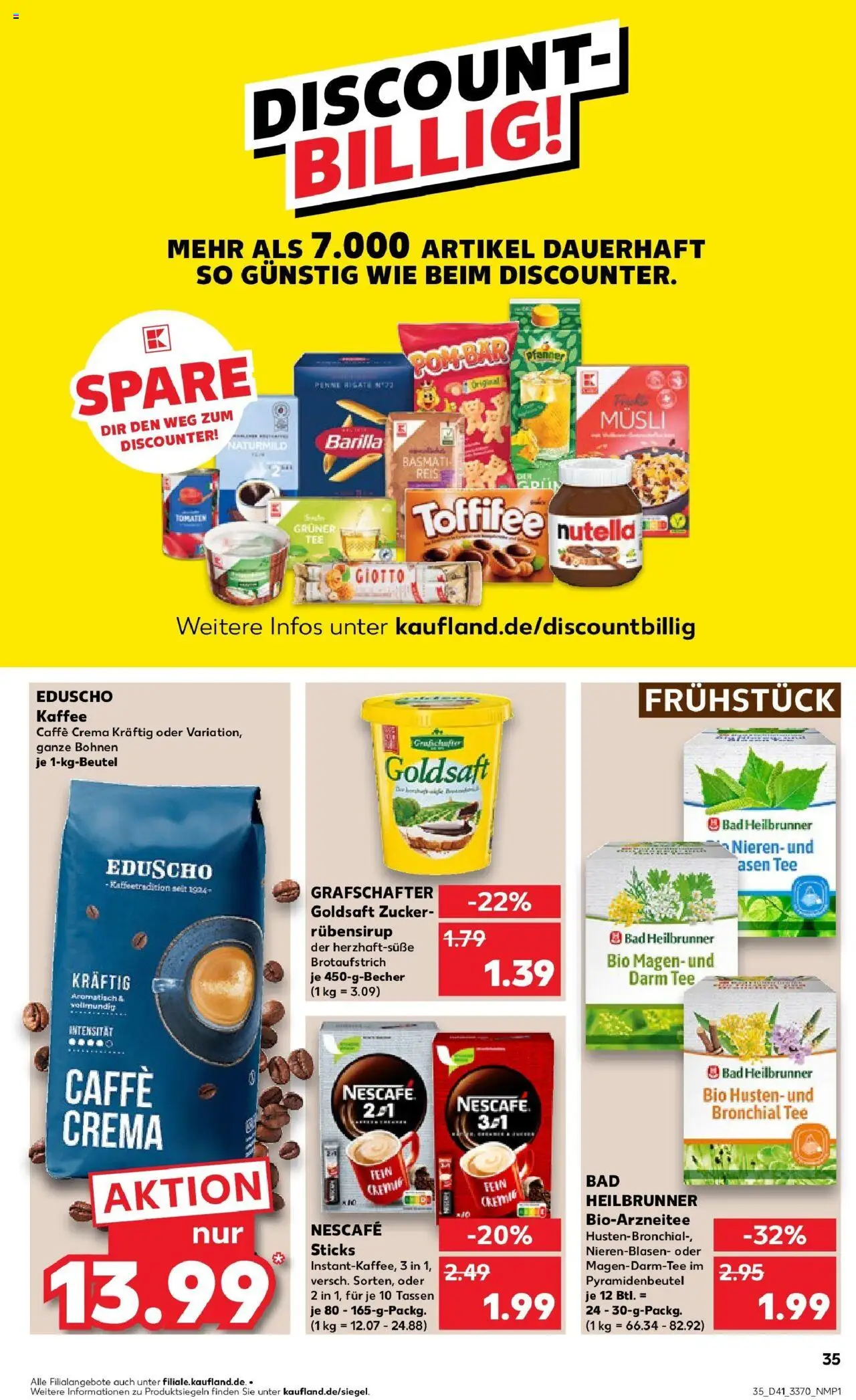 Kaufland prospekt Oranienburg	 – gültig ab 13.10.2025 | Seite: 35 | Produkte: Musli, Nutella, Reis, Eduscho Kaufland prospekt Oranienburg	 – gültig ab 13.10.2025 | Seite: 35 | Produkte: Musli, Nutella, Reis, Eduscho