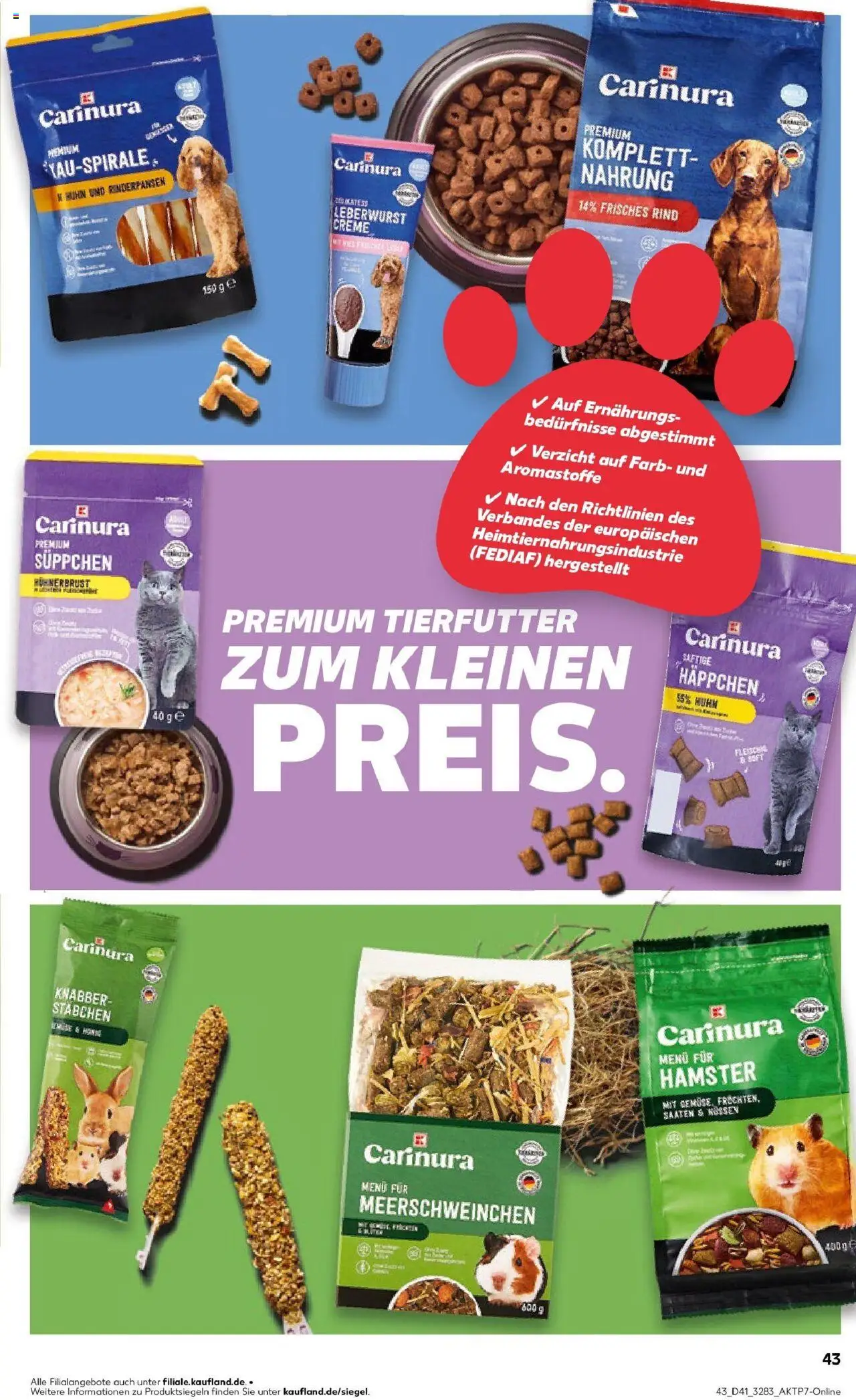 Kaufland prospekt Oranienburg	 – gültig ab 13.10.2025 | Seite: 43 | Produkte: Kaninchen, Creme, Gemüse Kaufland prospekt Oranienburg	 – gültig ab 13.10.2025 | Seite: 43 | Produkte: Kaninchen, Creme, Gemüse