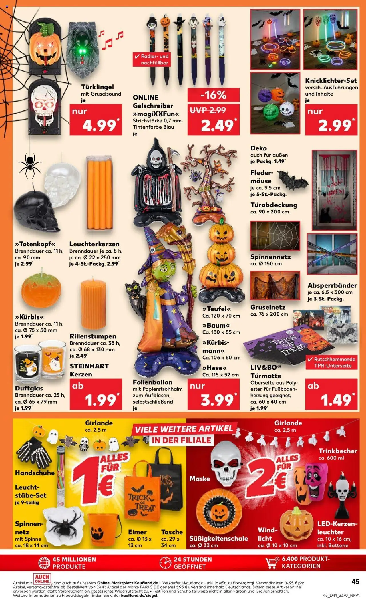 Kaufland prospekt Oranienburg	 – gültig ab 13.10.2025 | Seite: 45 | Produkte: Tasche, Batterie, Maske, Handschuhe Kaufland prospekt Oranienburg	 – gültig ab 13.10.2025 | Seite: 45 | Produkte: Tasche, Batterie, Maske, Handschuhe