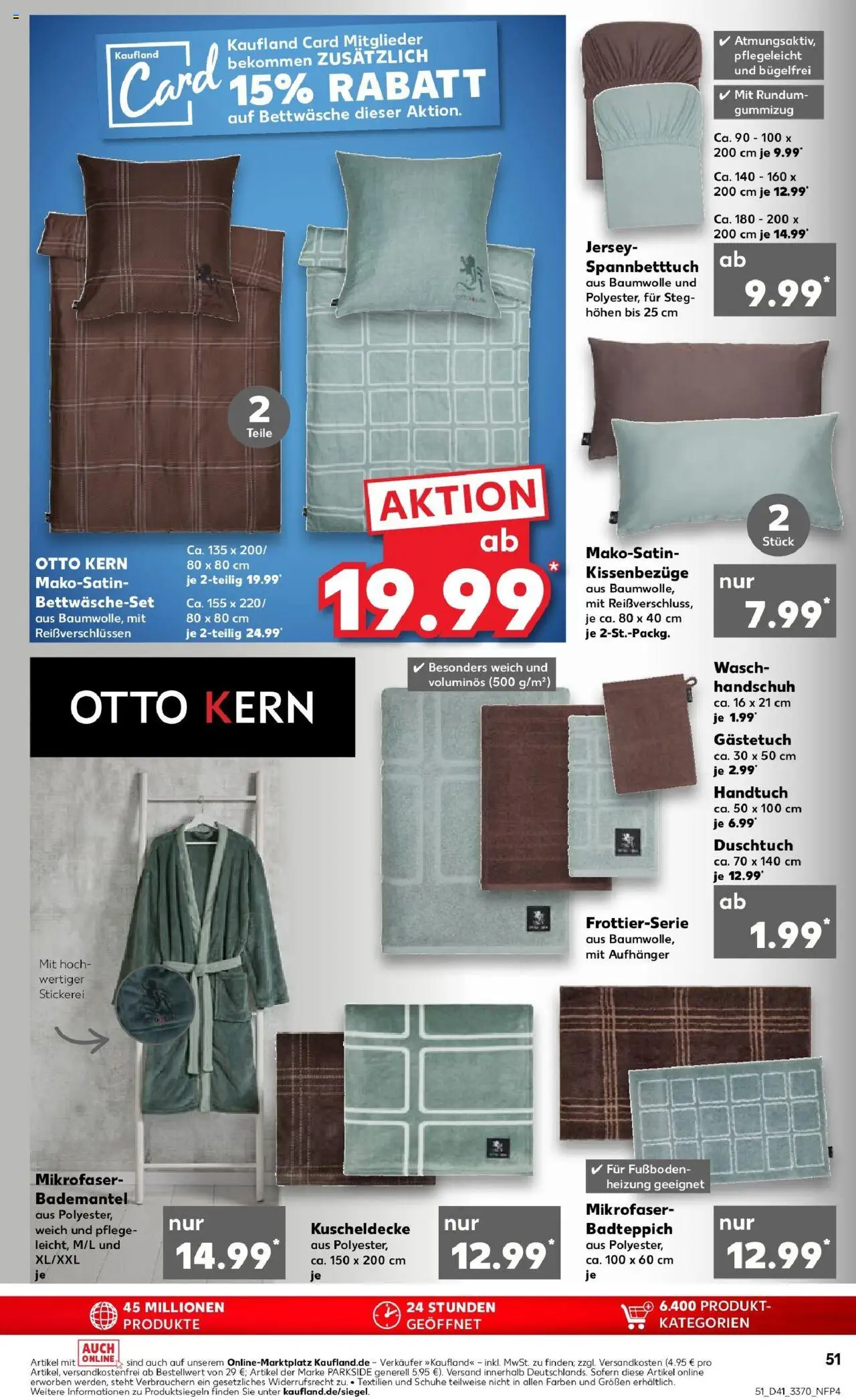 Kaufland prospekt Oranienburg	 – gültig ab 13.10.2025 | Seite: 51 | Produkte: Bettwäsche, Bademantel Kaufland prospekt Oranienburg	 – gültig ab 13.10.2025 | Seite: 51 | Produkte: Bettwäsche, Bademantel