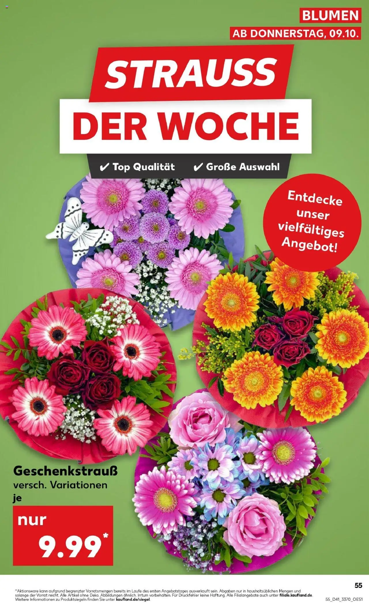Kaufland prospekt Oranienburg	 – gültig ab 13.10.2025 | Seite: 55 | Produkte: Top, Blumen Kaufland prospekt Oranienburg	 – gültig ab 13.10.2025 | Seite: 55 | Produkte: Top, Blumen