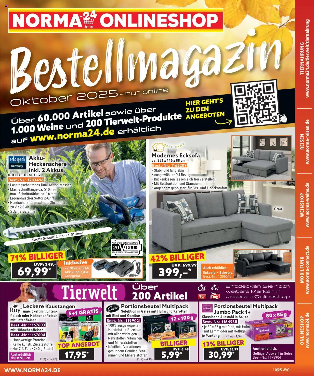 Norma Bestellmagazin Oktober 2025 – gültig ab 01.10.2025 | Seite: 1 | Produkte: Top, Ecksofa, Gemüse, Ladegerät Norma Bestellmagazin Oktober 2025 – gültig ab 01.10.2025 | Seite: 1 | Produkte: Top, Ecksofa, Gemüse, Ladegerät