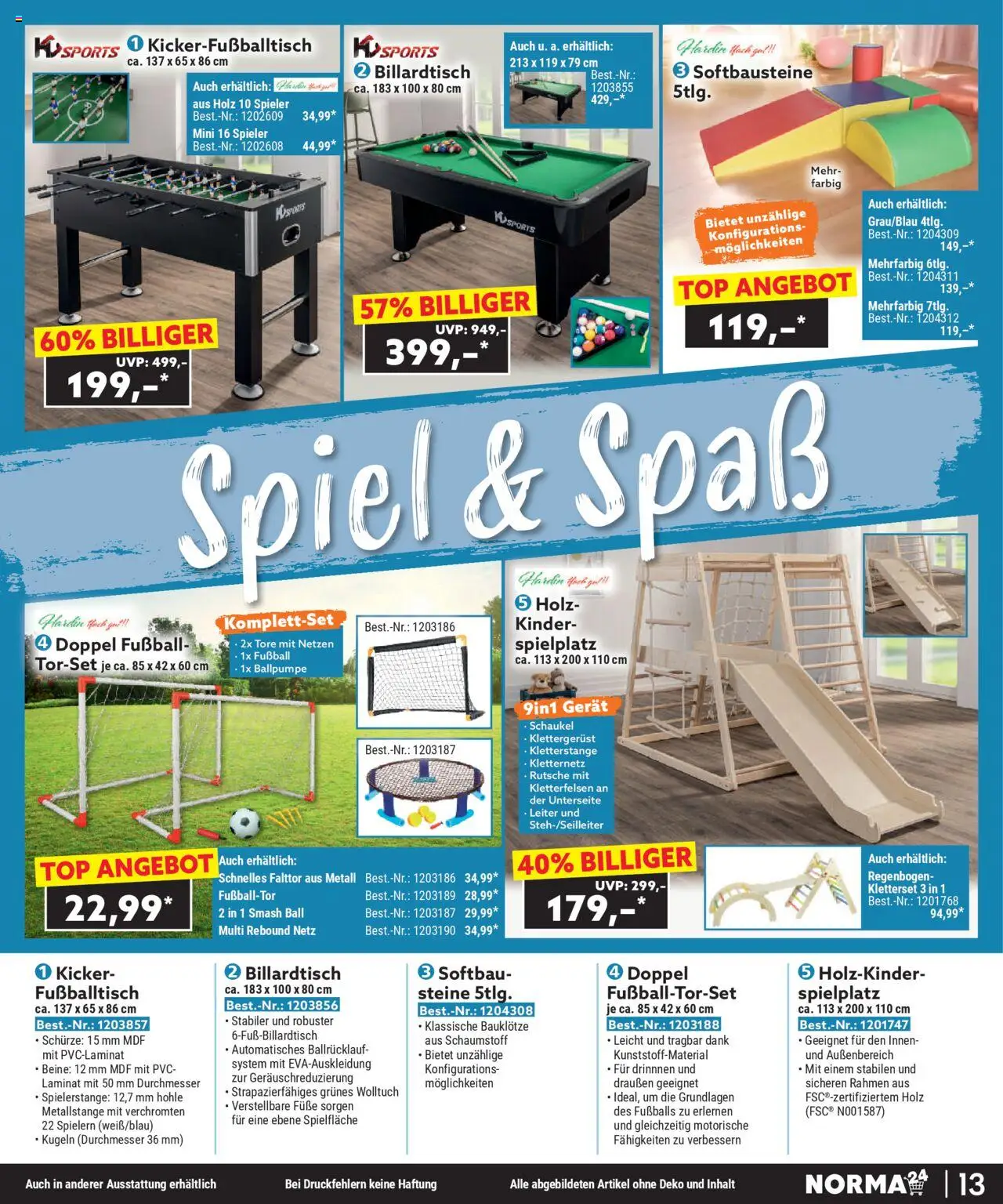 Norma Bestellmagazin Oktober 2025 – gültig ab 01.10.2025 | Seite: 13 | Produkte: Top, Spiel, Fußball Norma Bestellmagazin Oktober 2025 – gültig ab 01.10.2025 | Seite: 13 | Produkte: Top, Spiel, Fußball