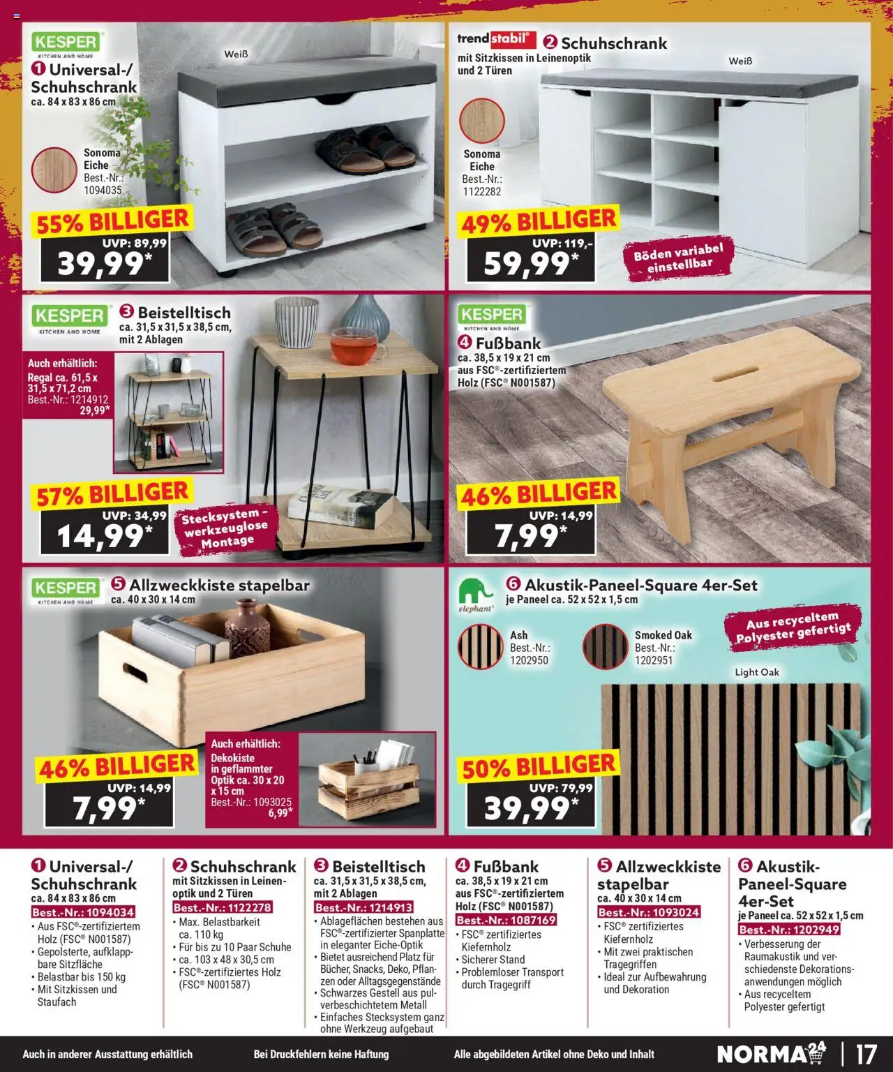 Norma Bestellmagazin Oktober 2025 – gültig ab 01.10.2025 | Seite: 17 | Produkte: Beistelltisch, Regal Norma Bestellmagazin Oktober 2025 – gültig ab 01.10.2025 | Seite: 17 | Produkte: Beistelltisch, Regal