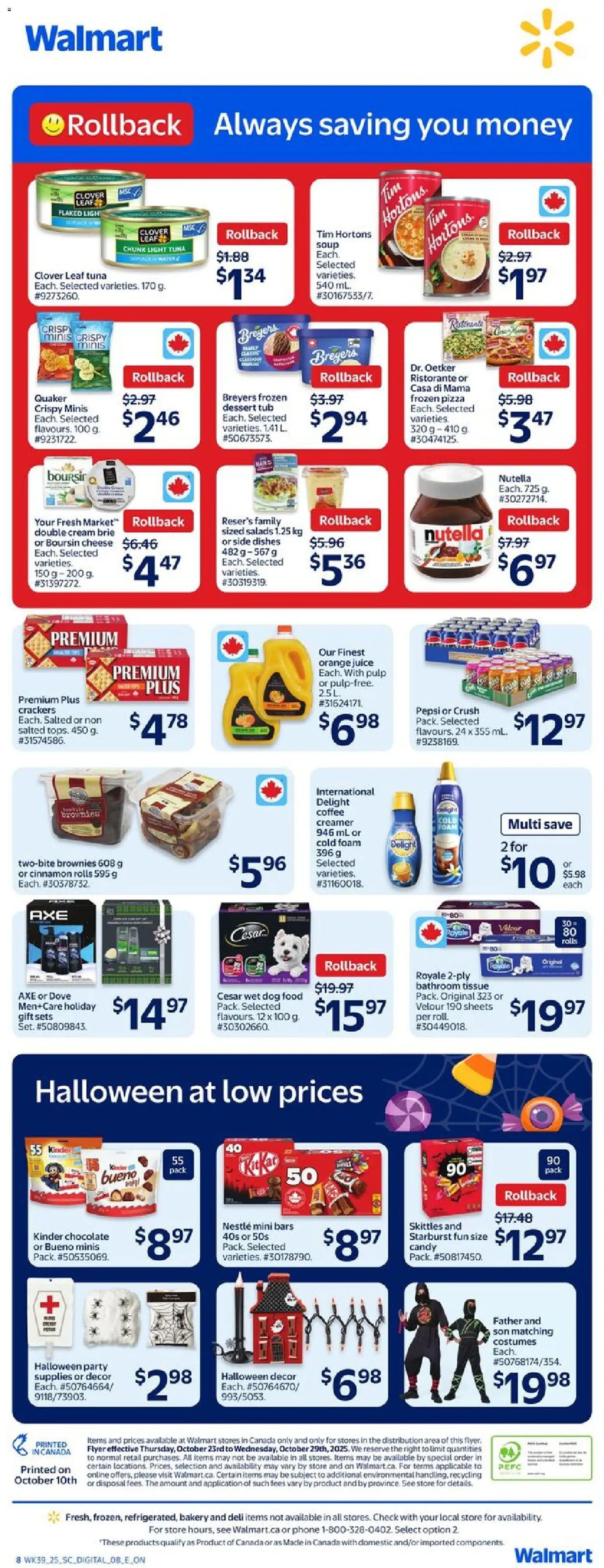 Walmart flyer valid from 23.10.2025 | Page: 2 | Products: Bakery, Cheese, Coffee, Chocolate Walmart flyer valid from 23.10.2025 | Page: 2 | Products: Bakery, Cheese, Coffee, Chocolate