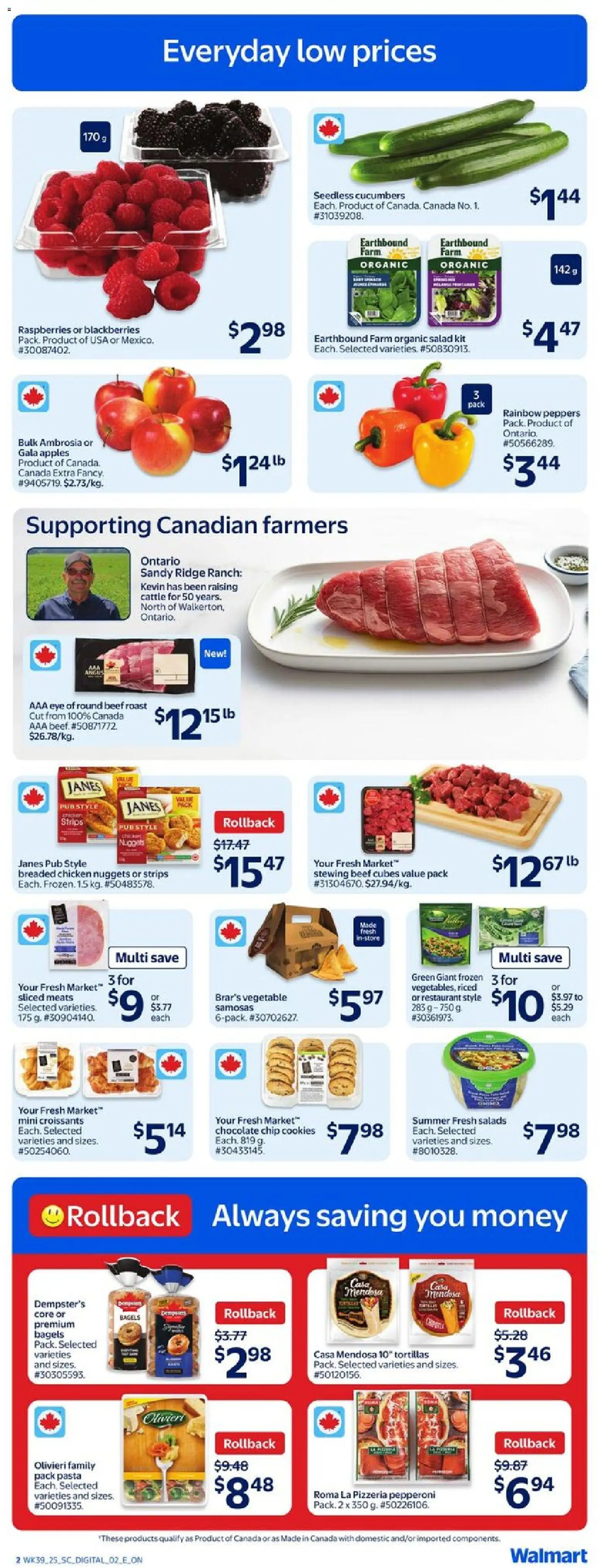 Walmart flyer valid from 23.10.2025 | Page: 3 | Products: Beef, Pasta, Cookies, Chocolate Walmart flyer valid from 23.10.2025 | Page: 3 | Products: Beef, Pasta, Cookies, Chocolate