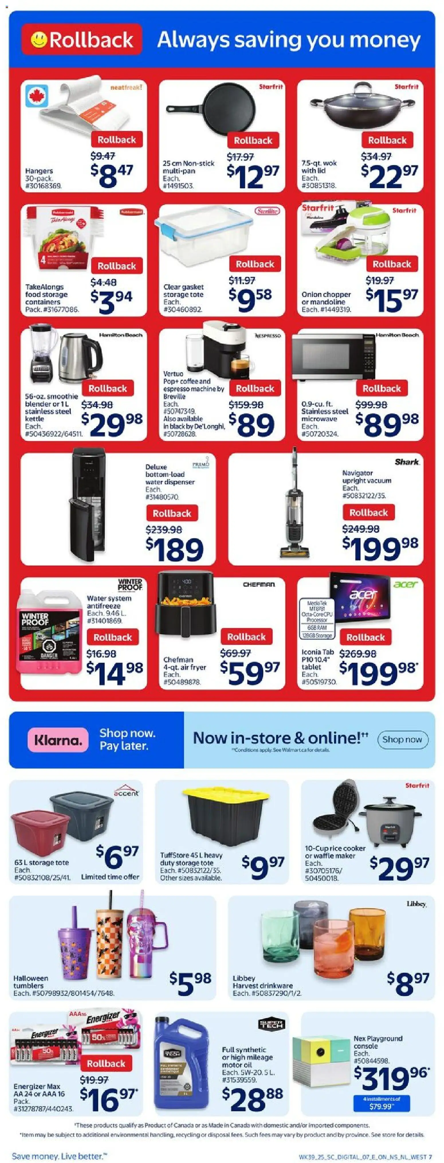 Walmart flyer valid from 23.10.2025 | Page: 8 | Products: Tablet, Kettle, Fryer, Coffee Walmart flyer valid from 23.10.2025 | Page: 8 | Products: Tablet, Kettle, Fryer, Coffee