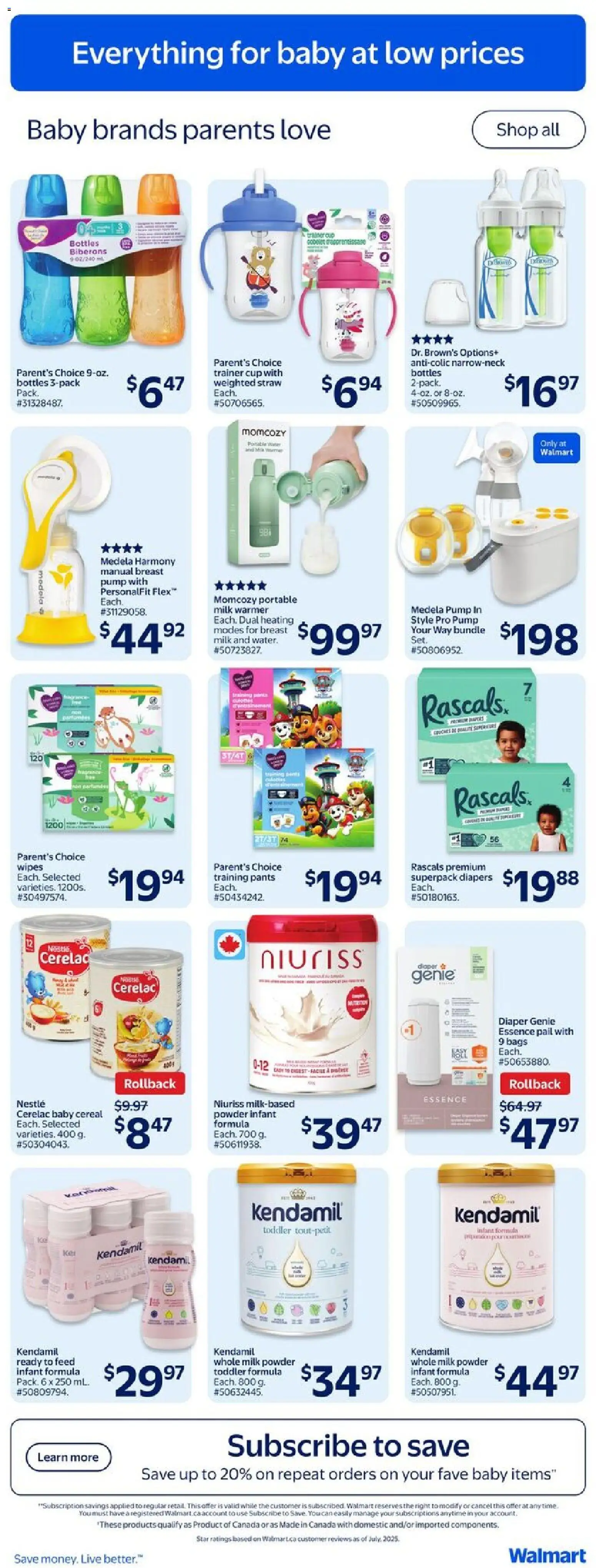 Walmart flyer valid from 23.10.2025 | Page: 11 | Products: Powder, Milk, Pants Walmart flyer valid from 23.10.2025 | Page: 11 | Products: Powder, Milk, Pants