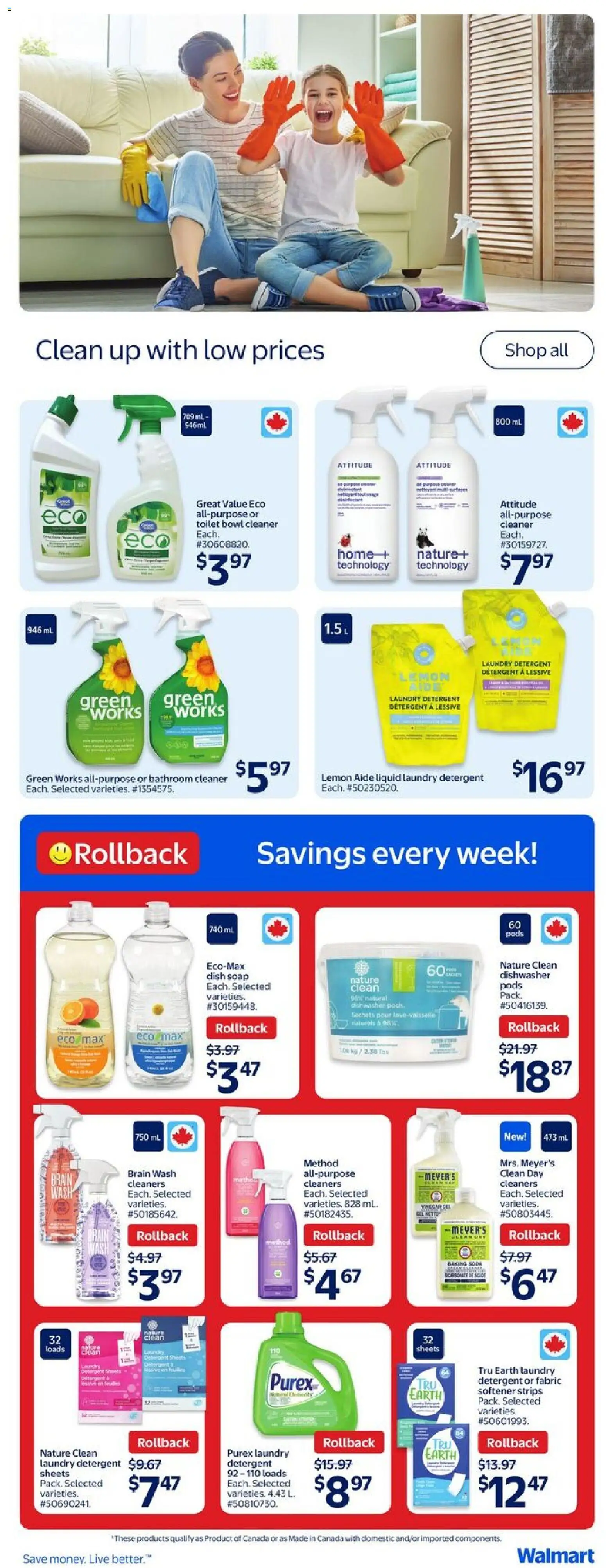 Walmart flyer valid from 23.10.2025 | Page: 16 | Products: Dishwasher, Soap, Detergent Walmart flyer valid from 23.10.2025 | Page: 16 | Products: Dishwasher, Soap, Detergent