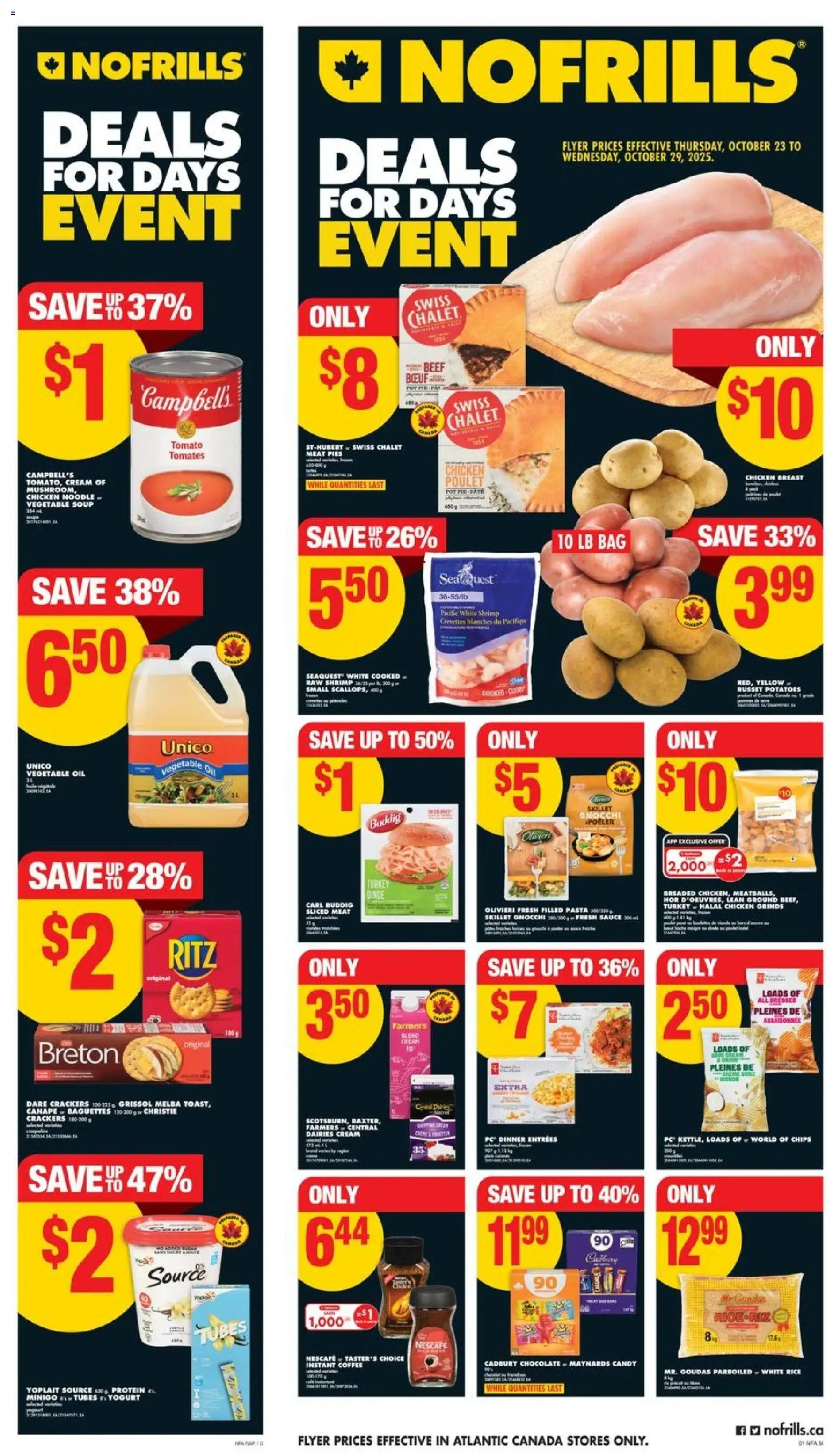 No Frills flyer valid from 23.10.2025 | Page: 1 | Products: Rice, Oil, Coffee, Chicken No Frills flyer valid from 23.10.2025 | Page: 1 | Products: Rice, Oil, Coffee, Chicken