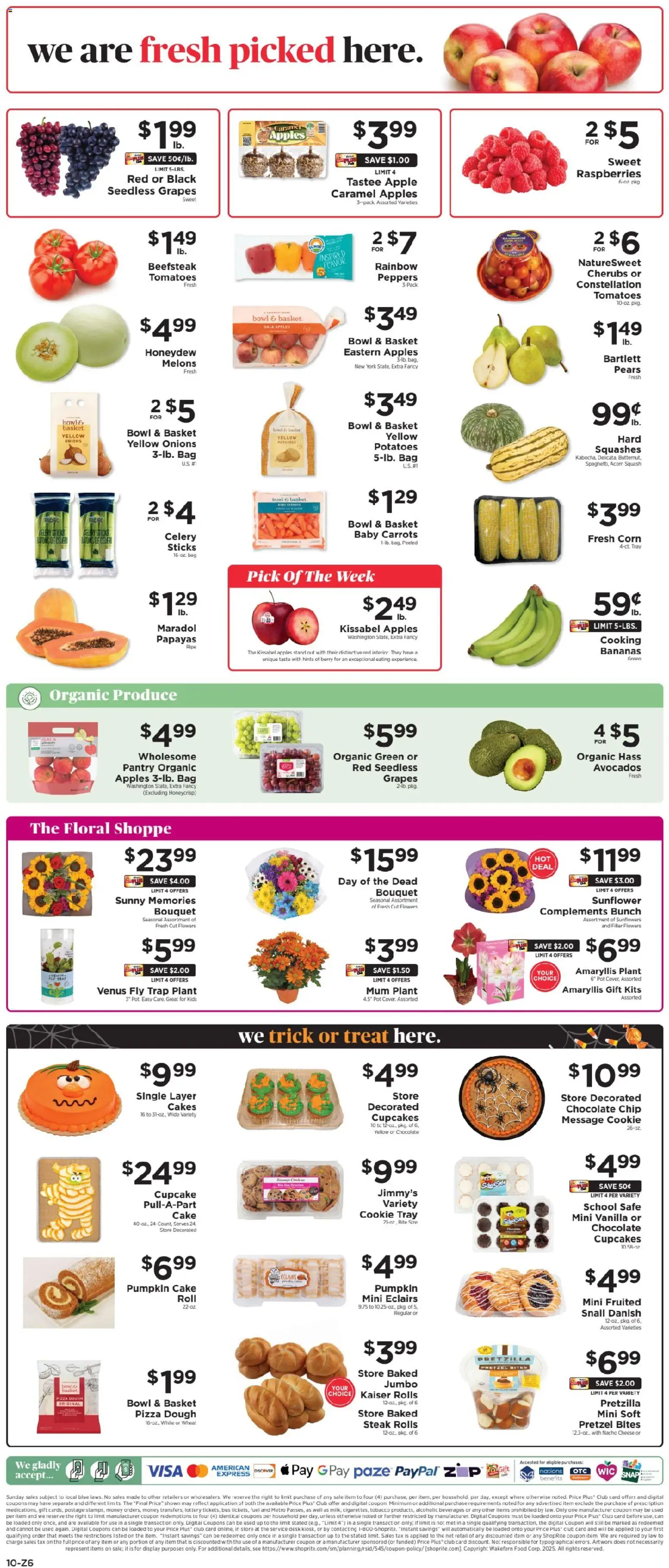 ShopRite Weekly Ad 2 - valid from 26.10.2025 | Page: 12 | Products: Basket, Pizza, Pumpkin, Cupcake ShopRite Weekly Ad 2 - valid from 26.10.2025 | Page: 12 | Products: Basket, Pizza, Pumpkin, Cupcake