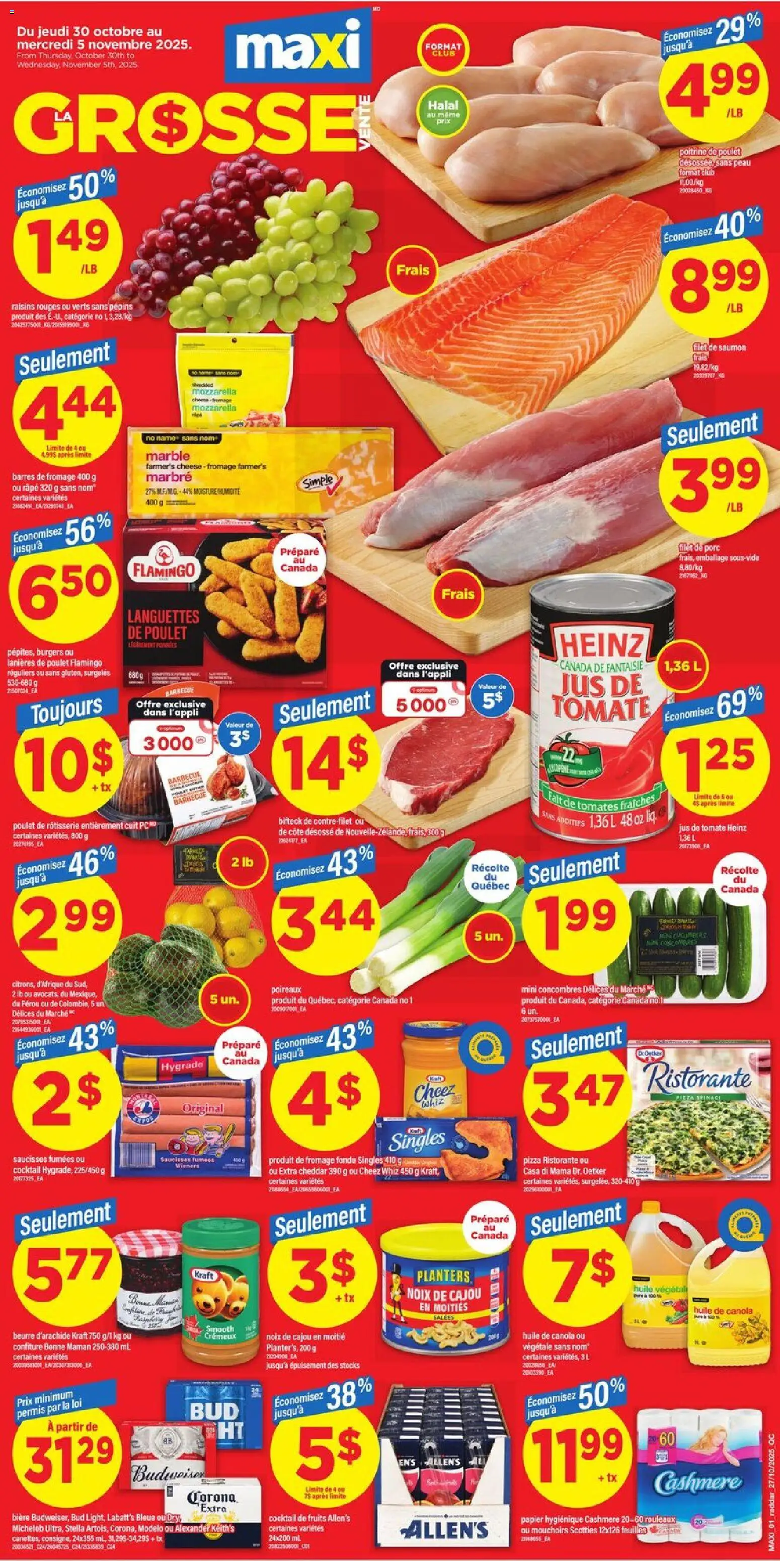 Maxi flyer valid from 30.10.2025 | Page: 1 | Products: PC, Cheese, Pizza Maxi flyer valid from 30.10.2025 | Page: 1 | Products: PC, Cheese, Pizza