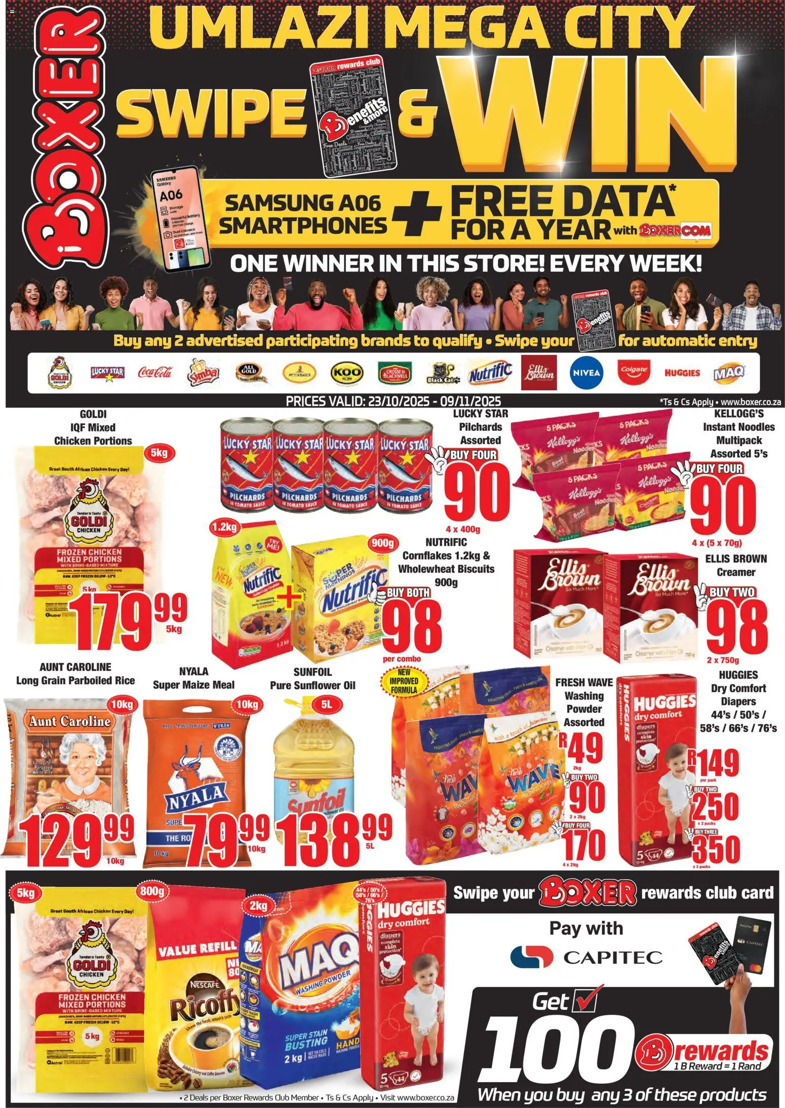 New Boxer catalogue – valid from 23.10.2025 | Page: 1 | Products: Pilchards, Oil, Water, Washing powder New Boxer catalogue – valid from 23.10.2025 | Page: 1 | Products: Pilchards, Oil, Water, Washing powder