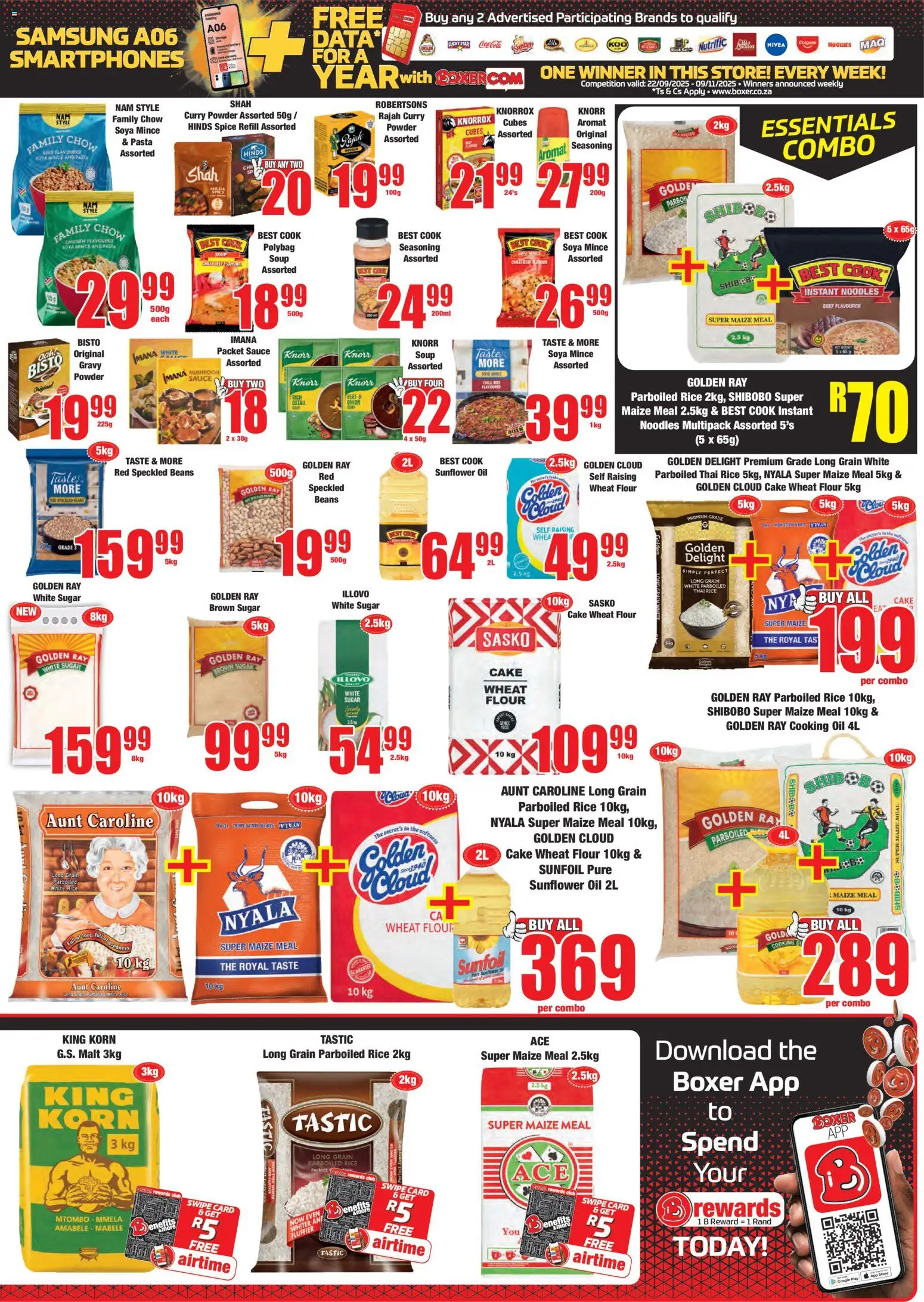 New Boxer catalogue – valid from 23.10.2025 | Page: 9 | Products: Beans, Oil, Rice, Curry powder New Boxer catalogue – valid from 23.10.2025 | Page: 9 | Products: Beans, Oil, Rice, Curry powder