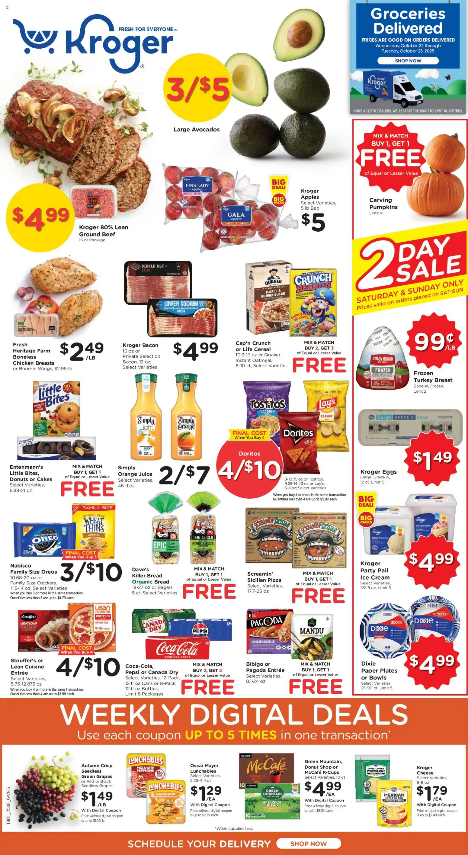 Kroger Weekly Ad - valid from 22.10.2025 | Page: 1 Kroger Weekly Ad - valid from 22.10.2025 | Page: 1