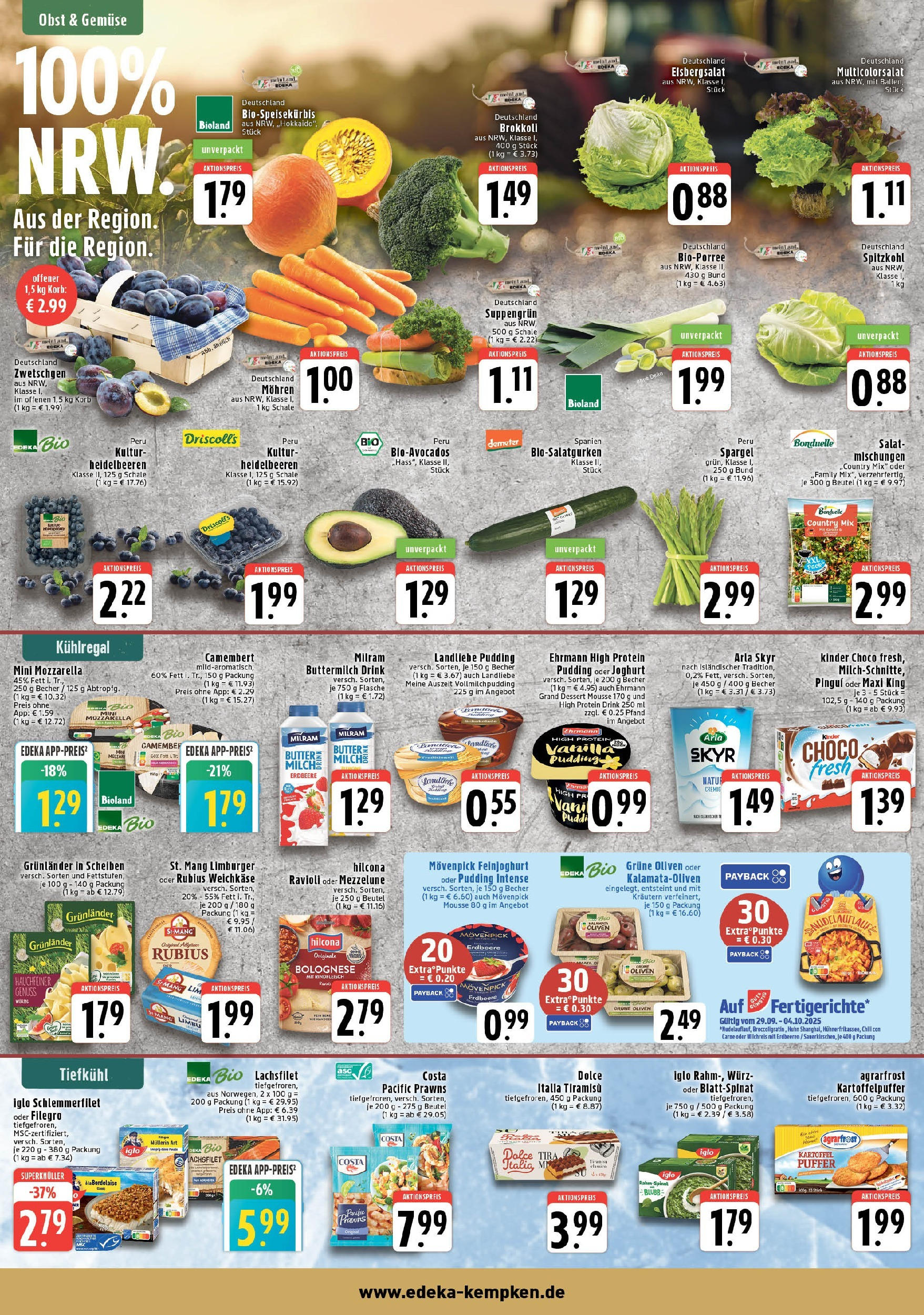 Edeka prospekt Krefeld - Hüls	 (ab 28.09.2025) » Angebote Online | Seite: 4 | Produkte: Zwetschgen, Eisbergsalat, Arla skyr, Grunlander