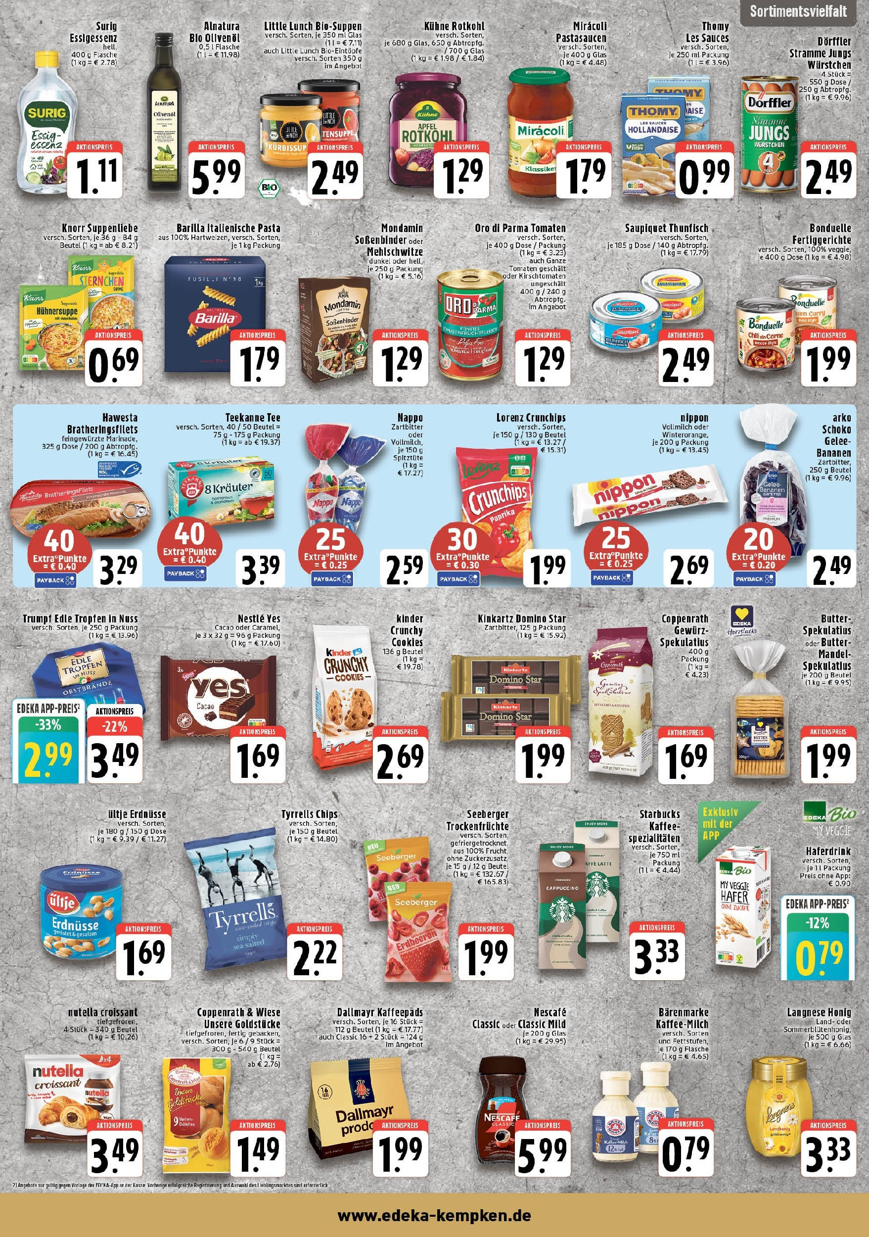 Edeka prospekt Krefeld - Hüls	 (ab 28.09.2025) » Angebote Online | Seite: 5 | Produkte: Langnese, Starbucks, Croissant, Fertiggerichte