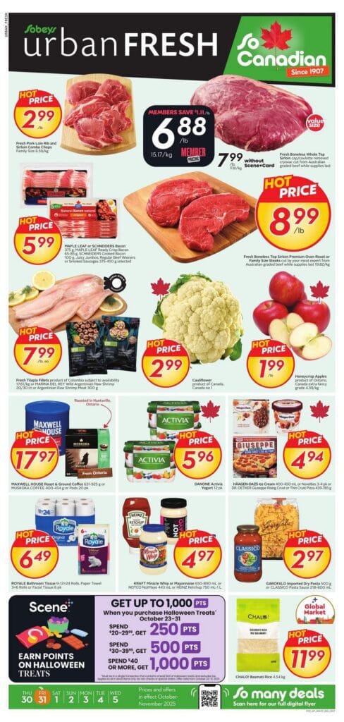 Sobeys Urban Fresh Flyer October 30 – November 5, 2025