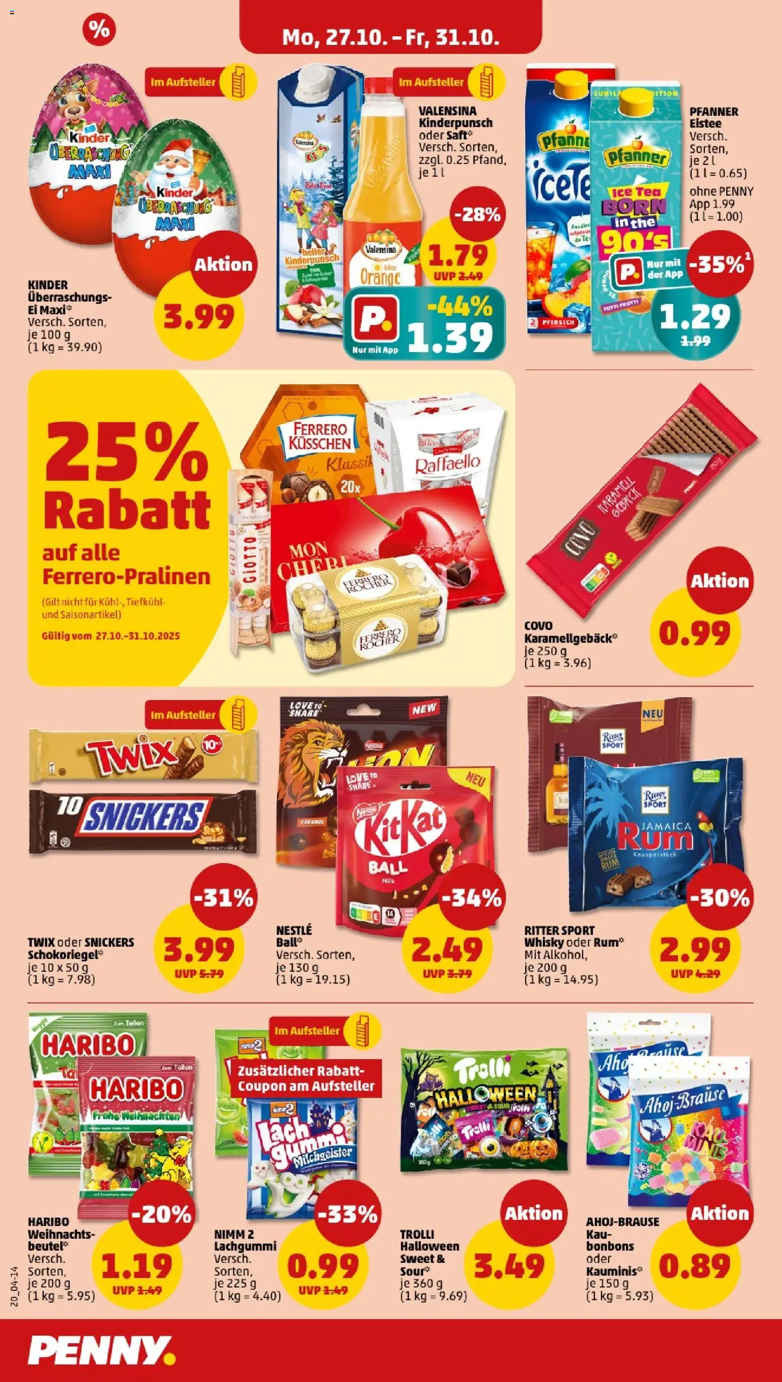 Penny - Baden-Württemberg – gültig ab 27.10.2025 | Seite: 22 | Produkte: Whisky, Rum, Ritter sport, Pfirsich Penny - Baden-Württemberg – gültig ab 27.10.2025 | Seite: 22 | Produkte: Whisky, Rum, Ritter sport, Pfirsich