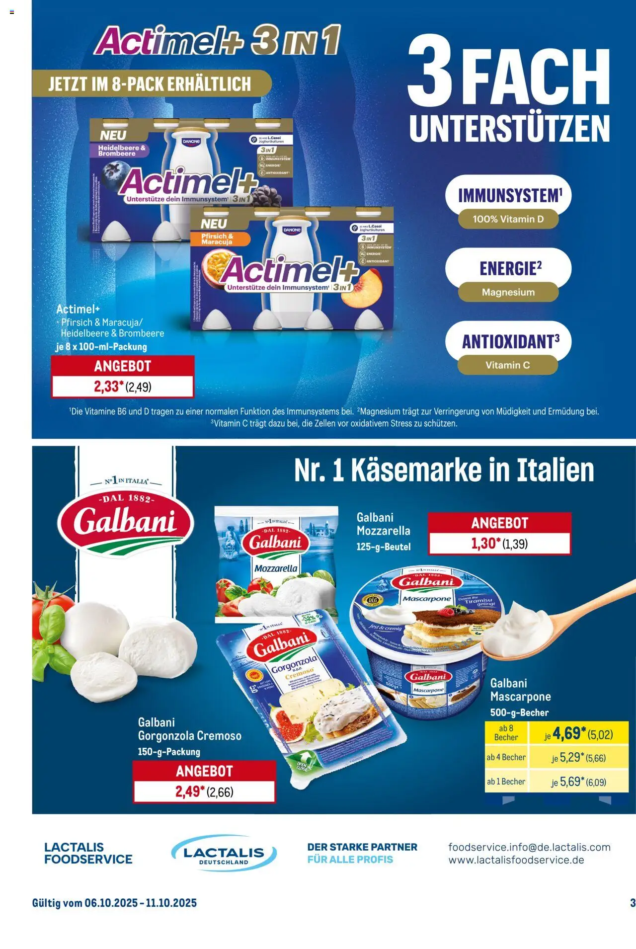 Metro Starke Marken – gültig ab 06.10.2025 | Seite: 3 | Produkte: Actimel, Mascarpone, Mozzarella, Pfirsich Metro Starke Marken – gültig ab 06.10.2025 | Seite: 3 | Produkte: Actimel, Mascarpone, Mozzarella, Pfirsich